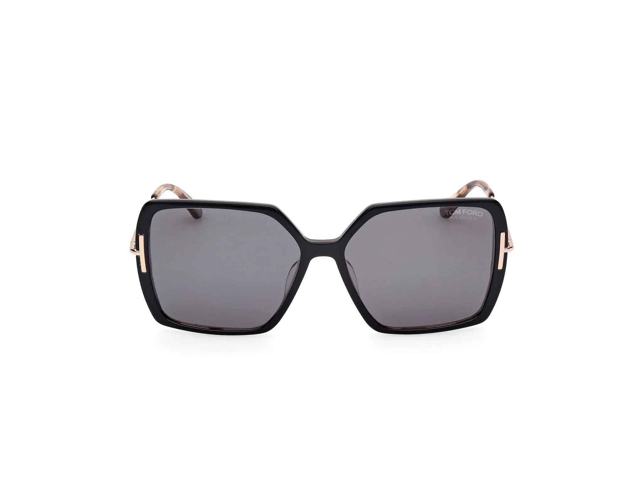 TOM FORD FT1039 JOANNA 05D Occhiali da sole Acetato Nero Fumo Farfalla Polarizzata - immagine 2