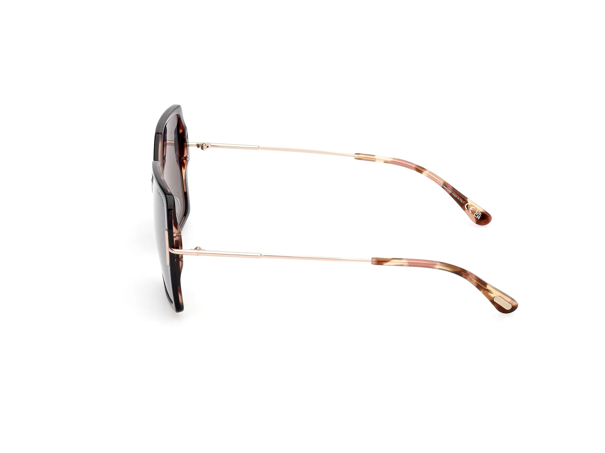 TOM FORD FT1039 JOANNA 05D Occhiali da sole Acetato Nero Fumo Farfalla Polarizzata - immagine 3