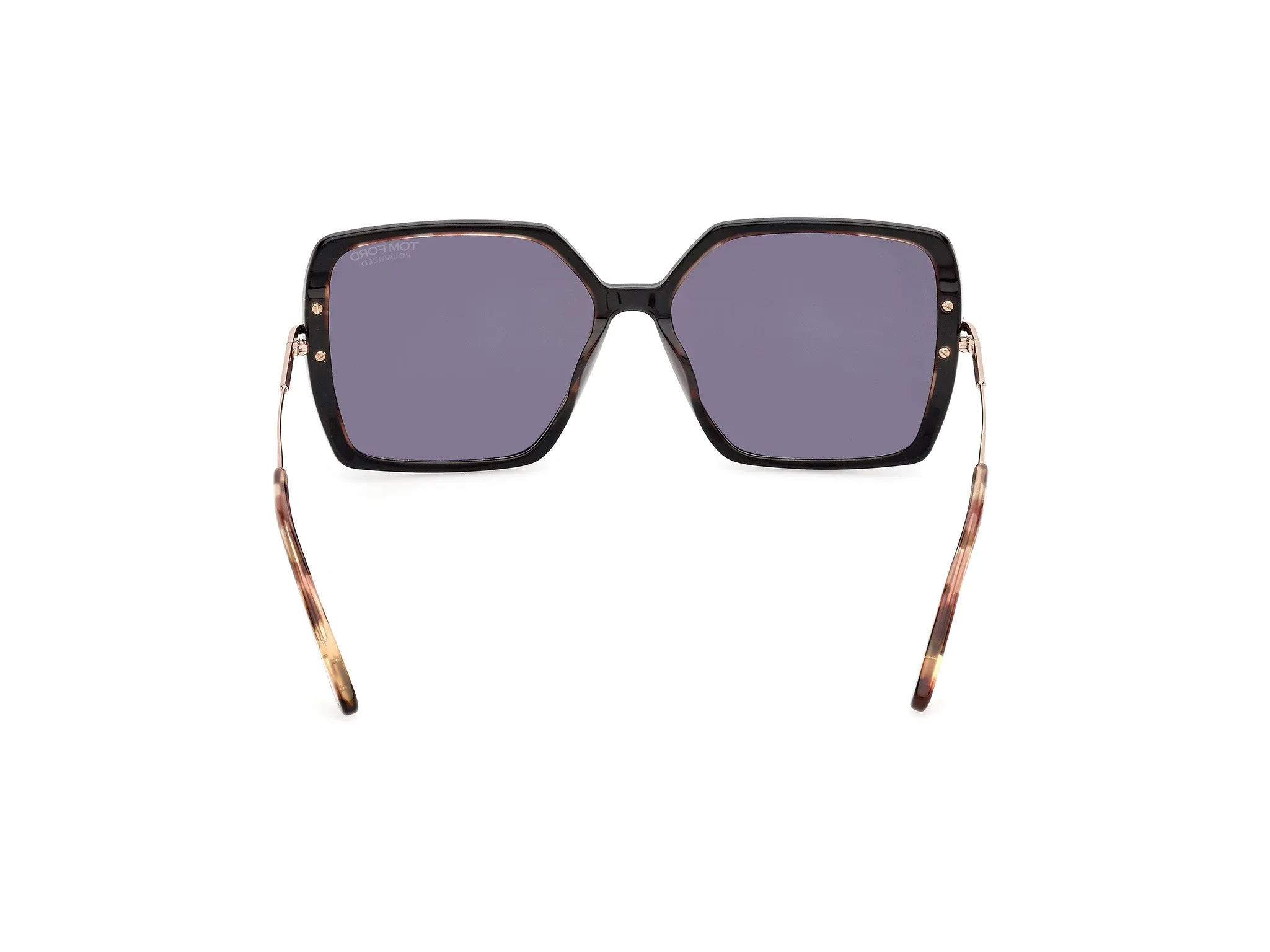 TOM FORD FT1039 JOANNA 05D Occhiali da sole Acetato Nero Fumo Farfalla Polarizzata - immagine 4