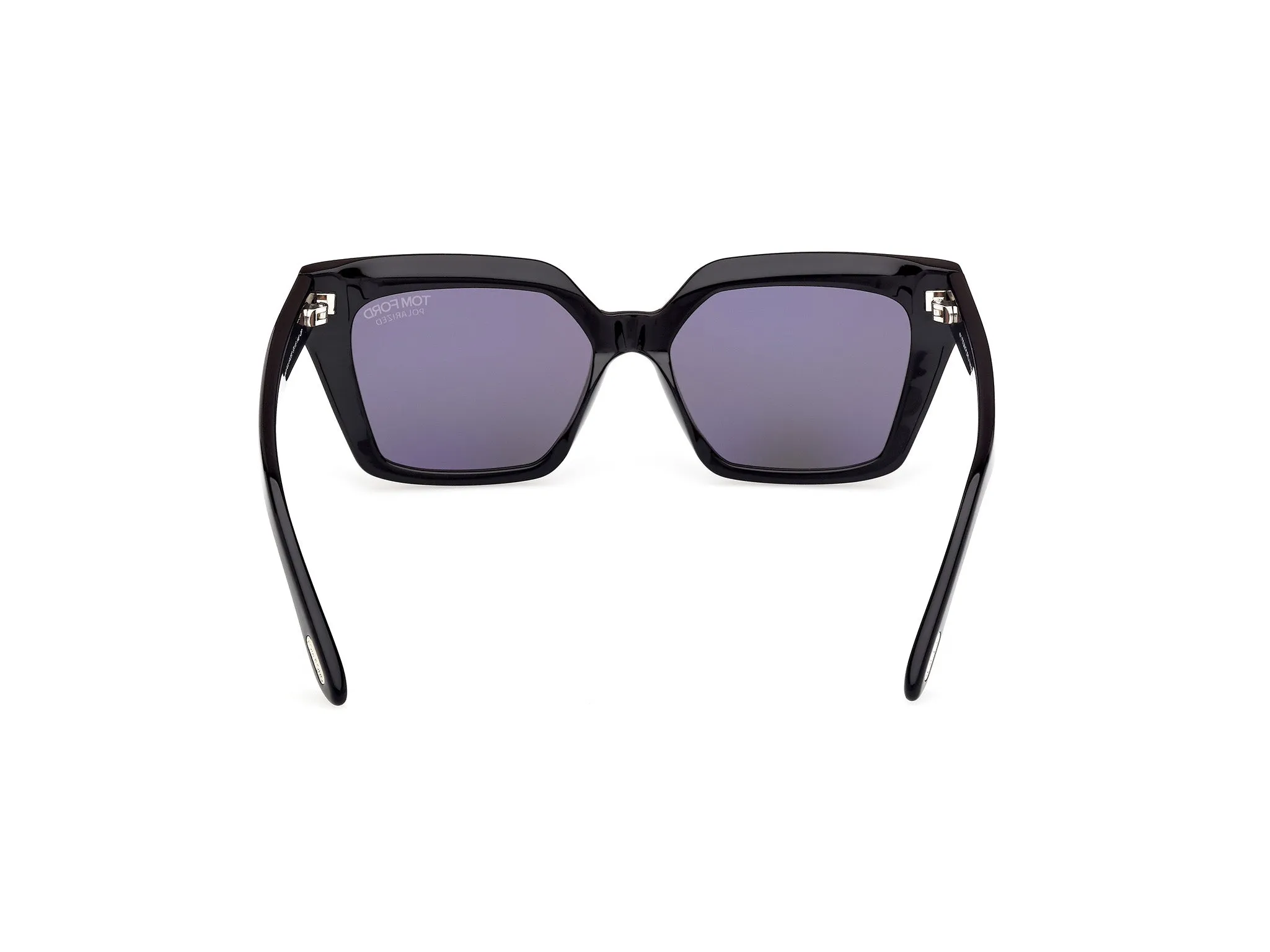TOM FORD FT1030 WINONA 01D Occhiali da sole Acetato Nero Fumo Cat Eye Polarizzata - immagine 4