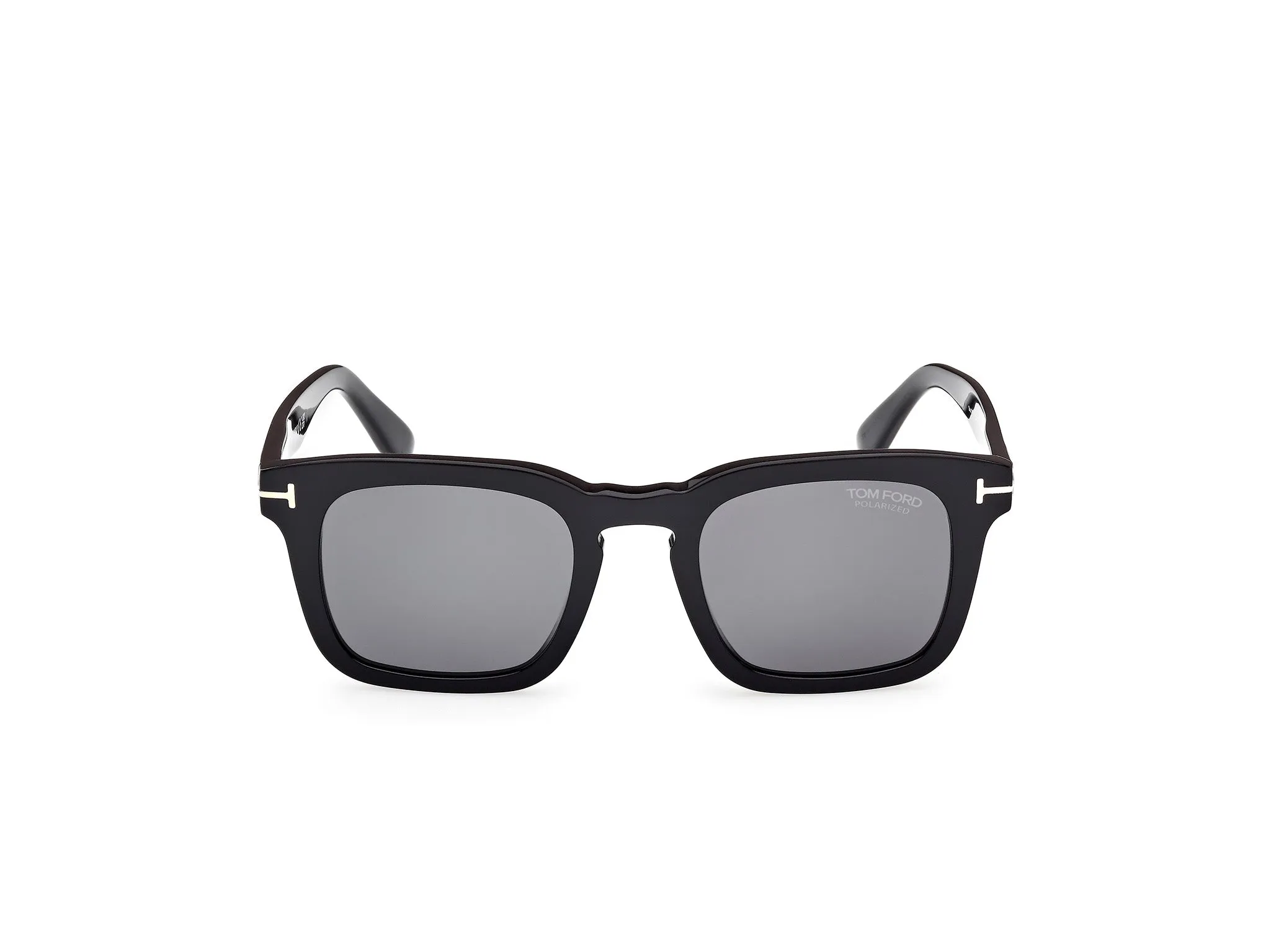 TOM FORD FT0751 DAX 01D Occhiali da sole Acetato Nero Fumo Squadrata Polarizzata - immagine 2