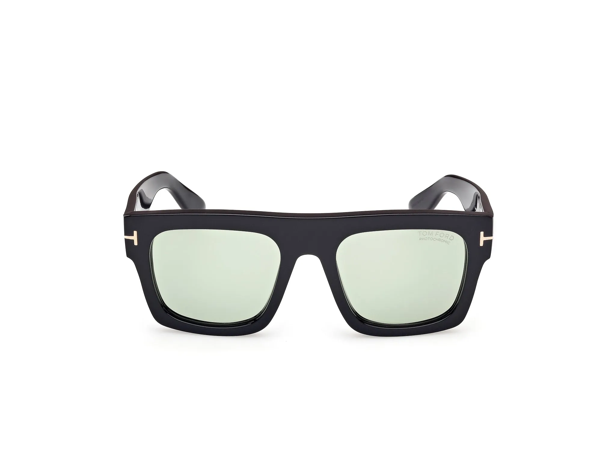 TOM FORD FT0711 FAUSTO 01N Occhiali da sole Acetato Nero Verde Squadrata Fotocromatiche - immagine 2