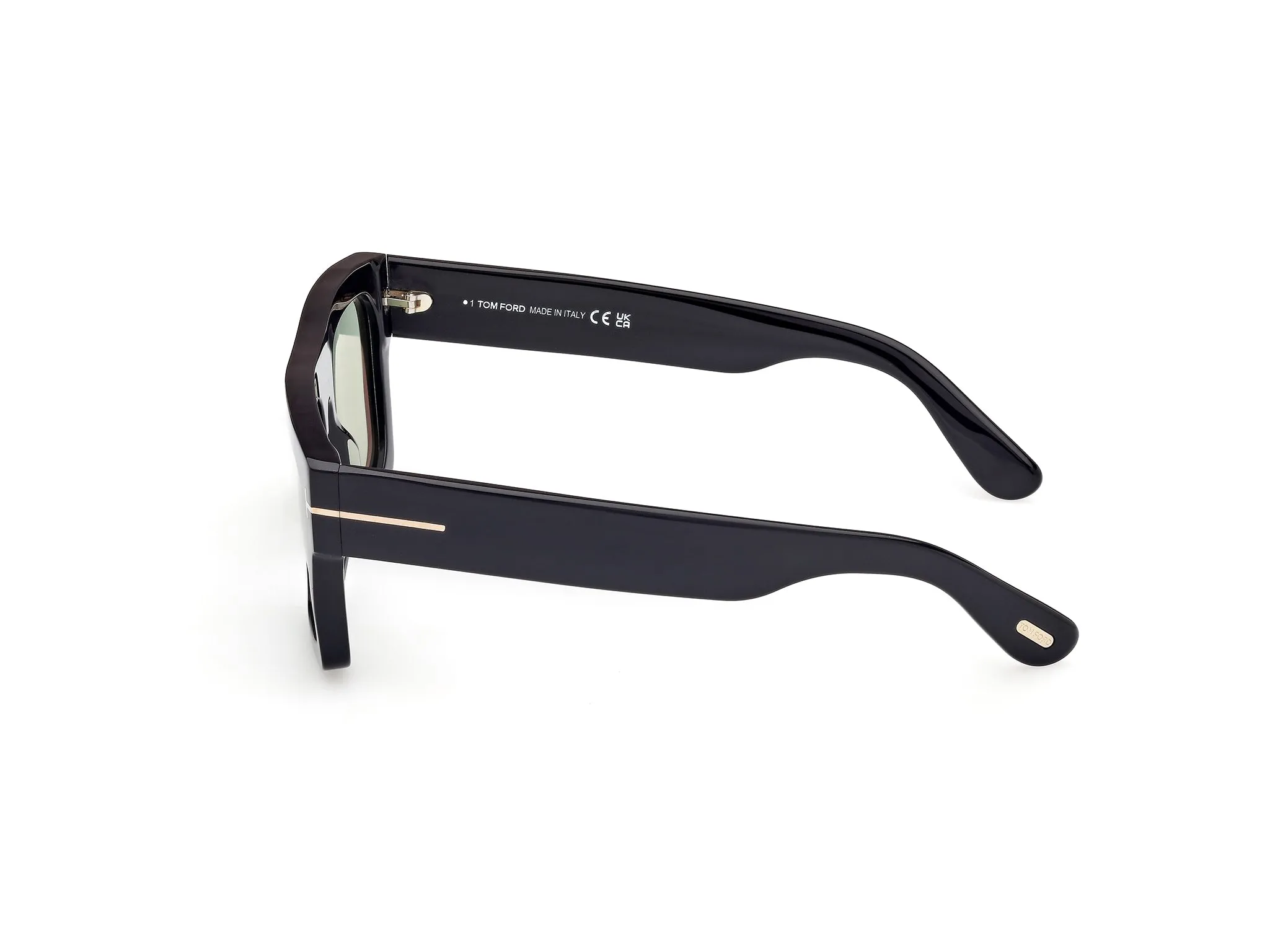 TOM FORD FT0711 FAUSTO 01N Occhiali da sole Acetato Nero Verde Squadrata Fotocromatiche - immagine 3