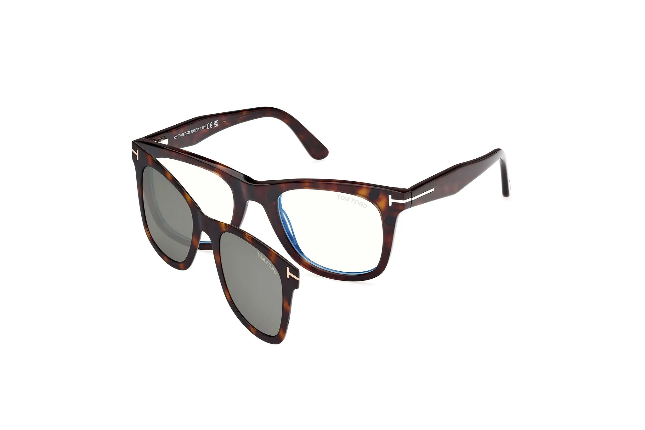 TOM FORD FT5970-B 52 Montature da vista Acetato Havana Squadrata Normale - immagine 1