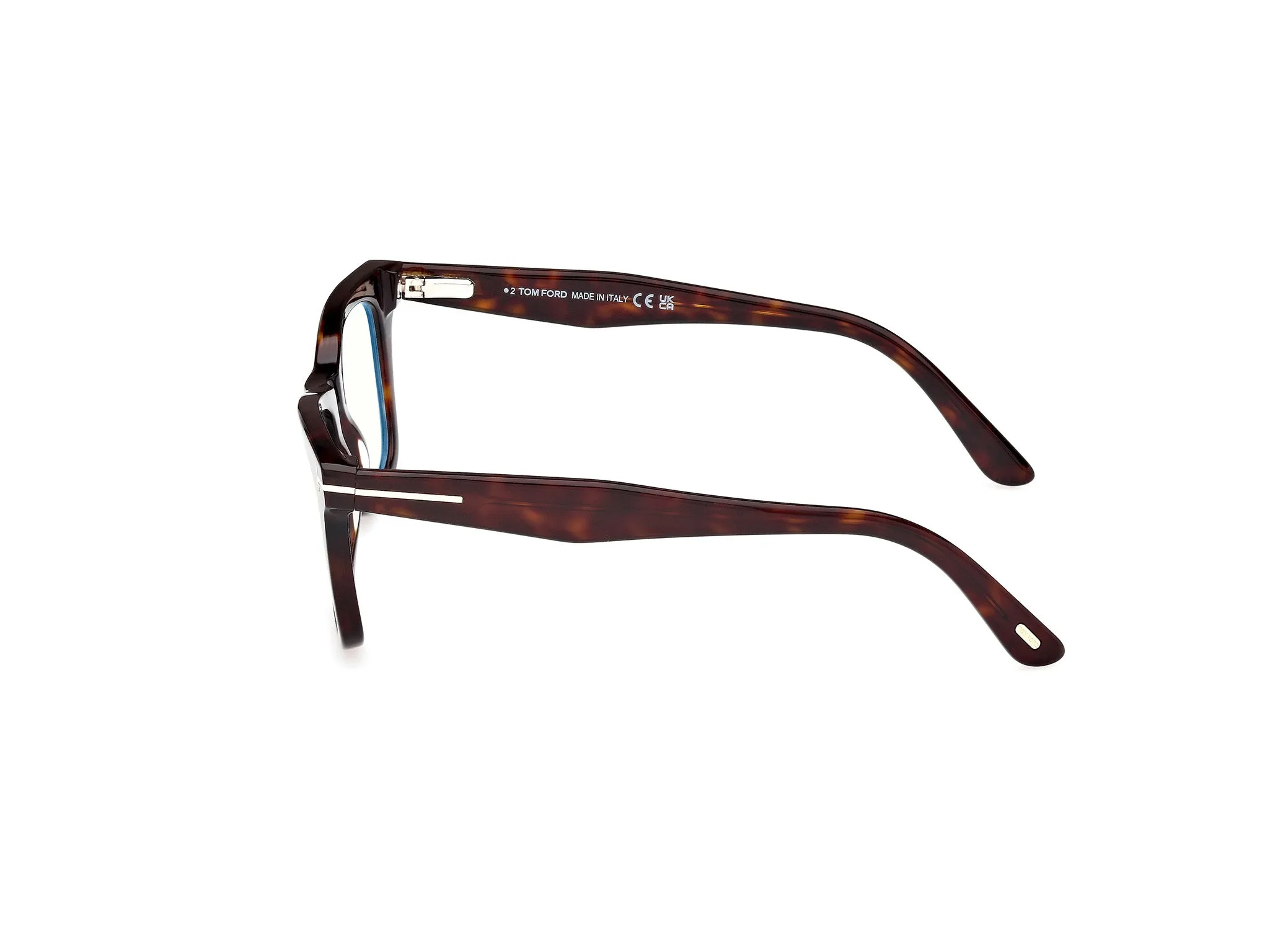 TOM FORD FT5970-B 52 Montature da vista Acetato Havana Squadrata Normale - immagine 3
