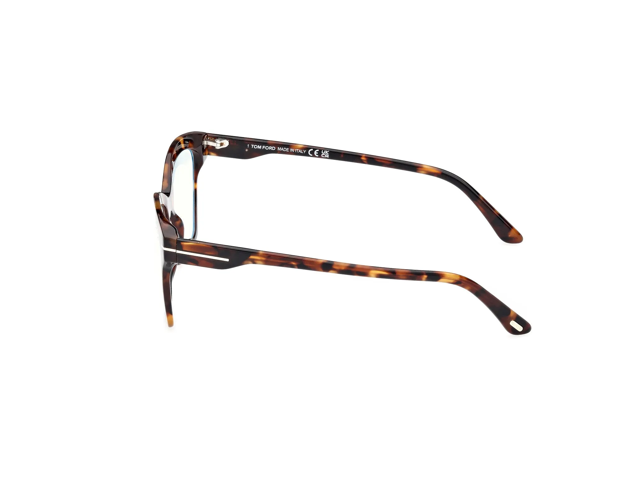 TOM FORD FT5965-B 52 Montature da vista Acetato Havana Squadrata Normale - immagine 3