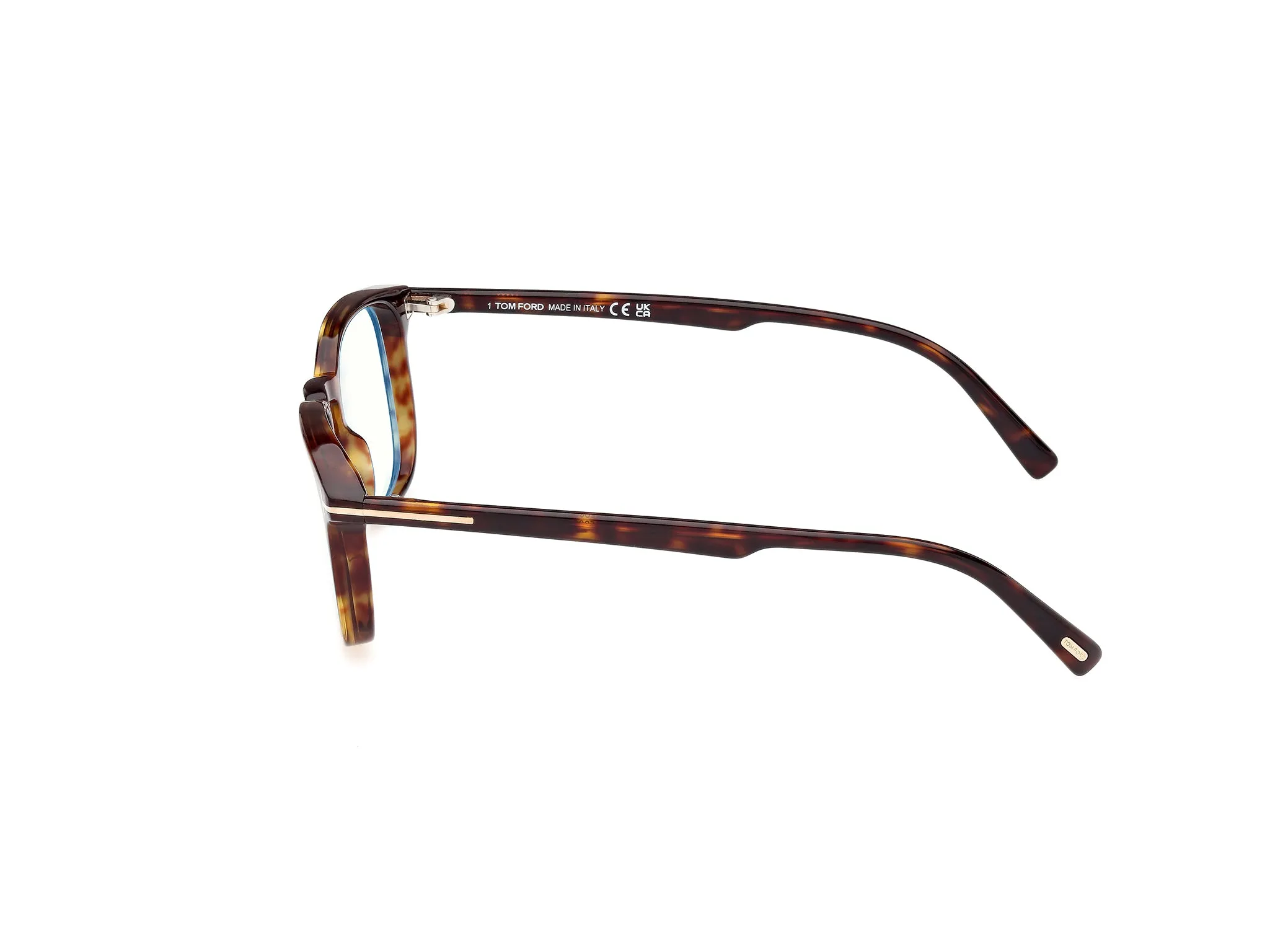 TOM FORD FT5960-B 52 Montature da vista Acetato Havana Squadrata Normale - immagine 3