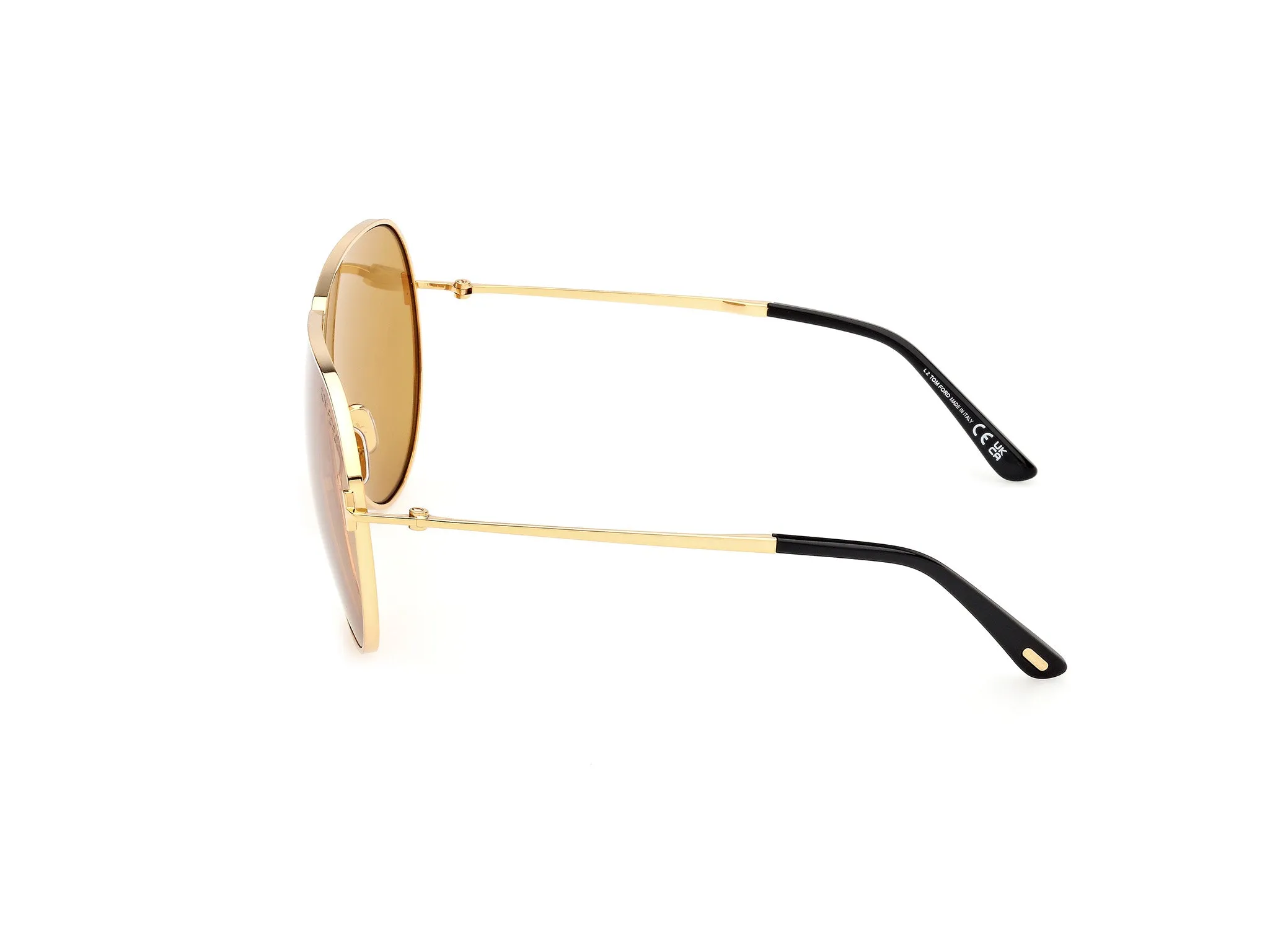TOM FORD FT1158 KEATING 30E Occhiali da sole Metallo Oro Giallo Pilot Normale - immagine 3