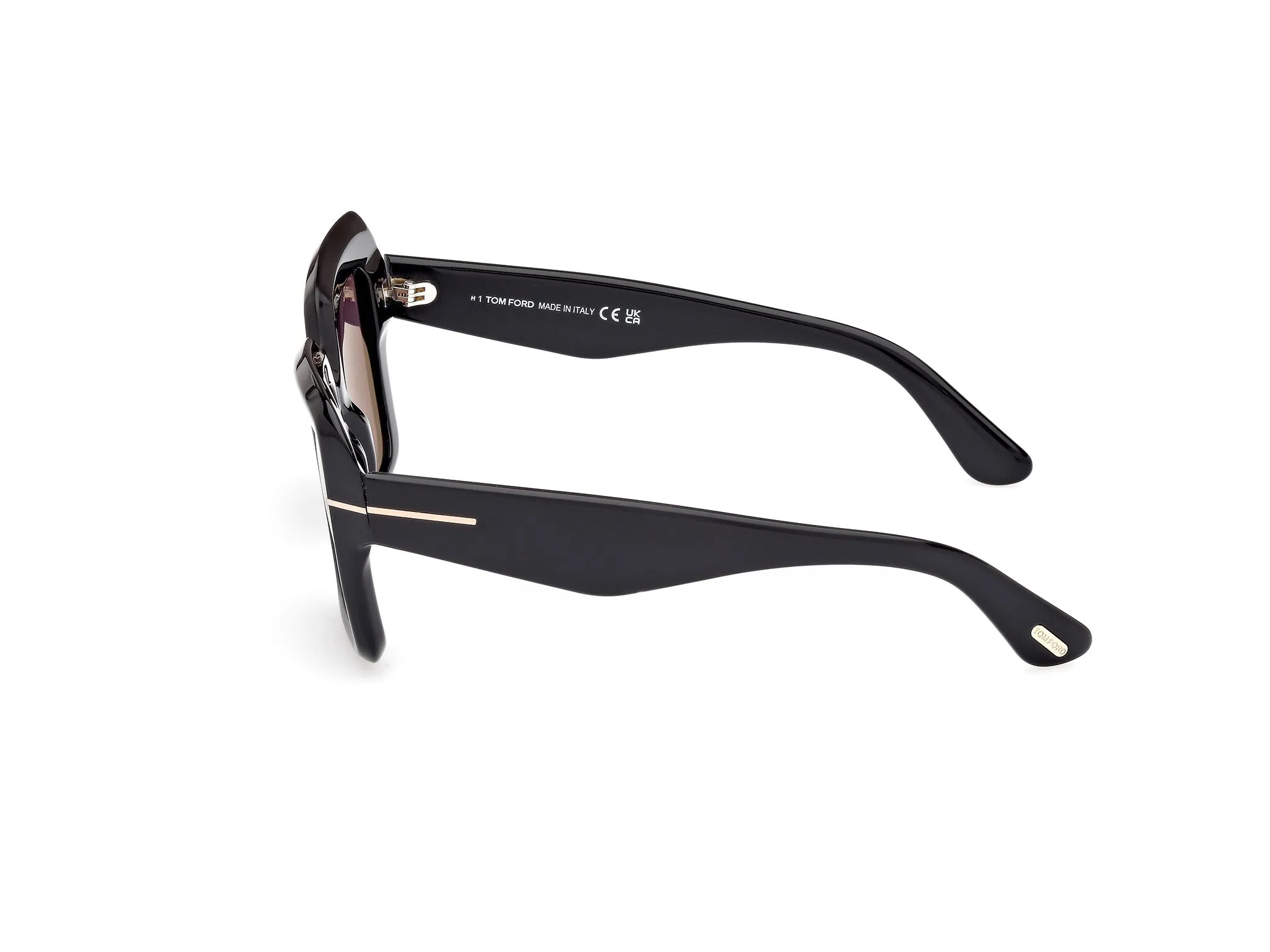 TOM FORD FT1157 ESME 01A Occhiali da sole Acetato Nero Fumo Squadrata Normale - immagine 3