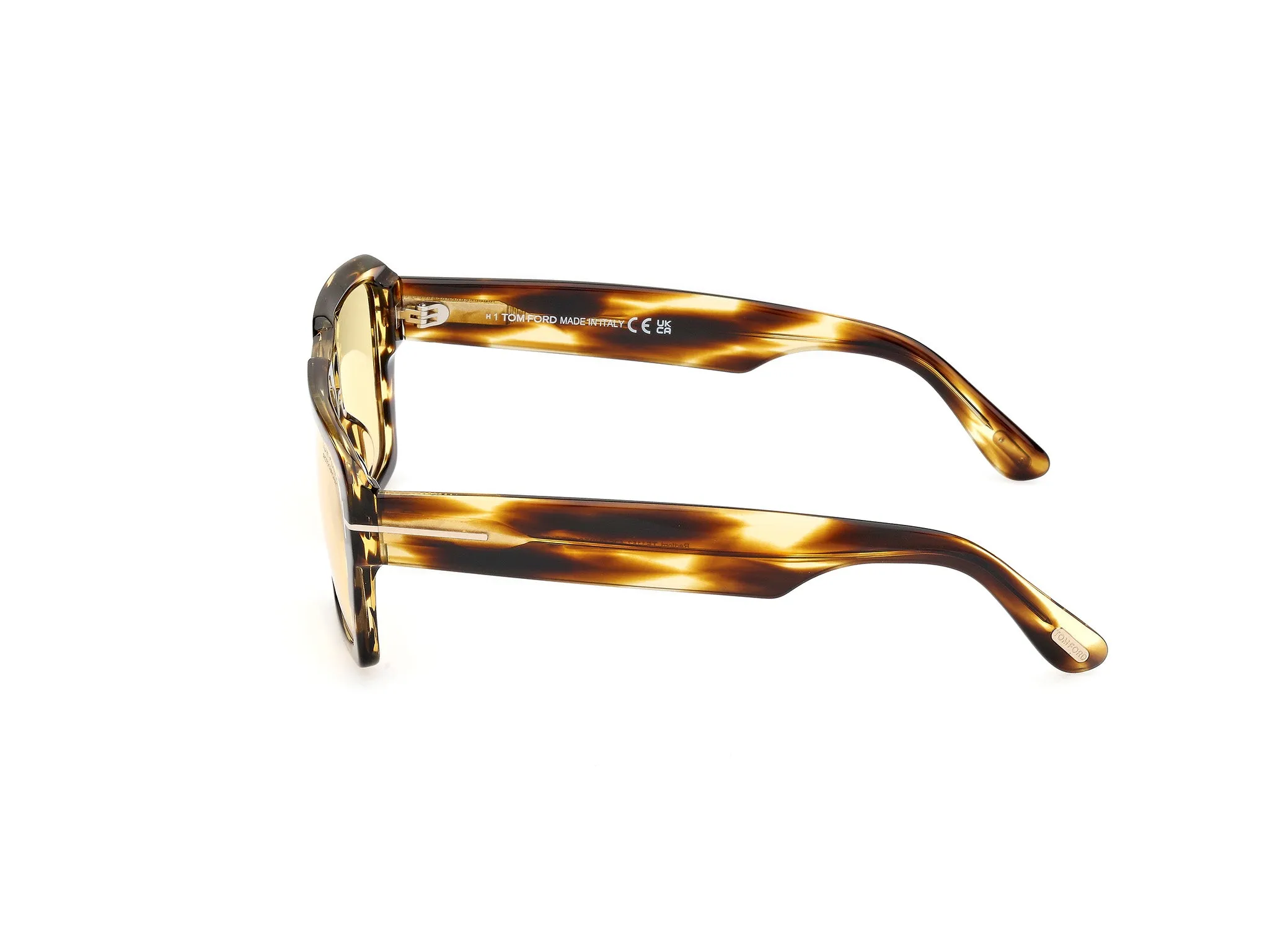 TOM FORD FT1153 REDFORD 52E Occhiali da sole Acetato Marrone Marrone Squadrata Fotocromatiche - immagine 3