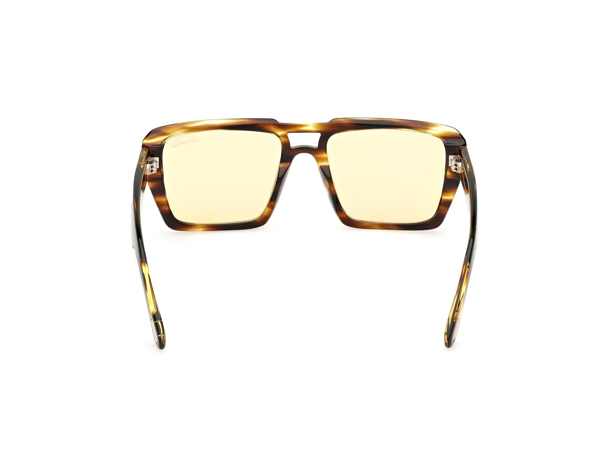 TOM FORD FT1153 REDFORD 52E Occhiali da sole Acetato Marrone Marrone Squadrata Fotocromatiche - immagine 4