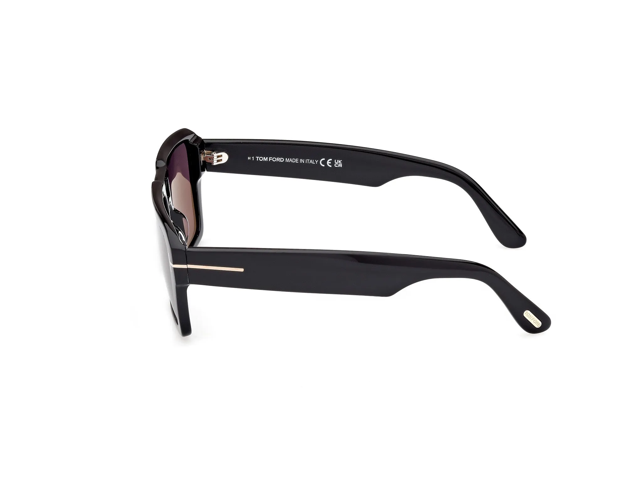 TOM FORD FT1153 REDFORD 01A Occhiali da sole Acetato Nero Fumo Squadrata Normale - immagine 3