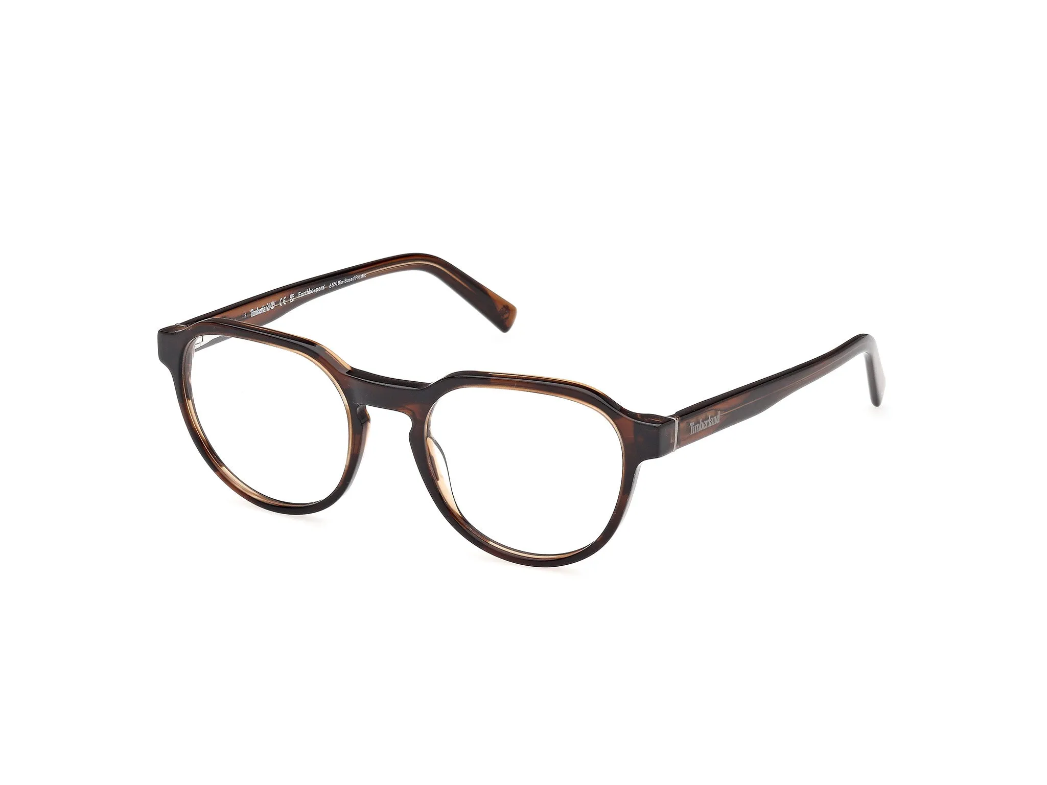 Timberland TB50032 48 Montature da vista Acetato Marrone Rotonda Normale - immagine 1