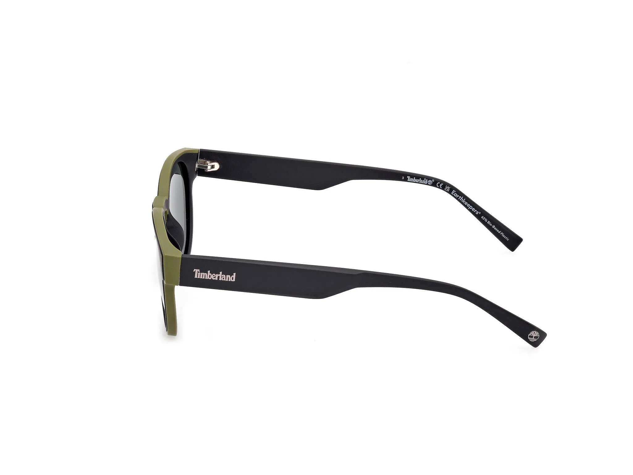 Timberland TB00026 02R Occhiali da sole Iniettato Nero Verde Rotonda Polarizzata - immagine 3