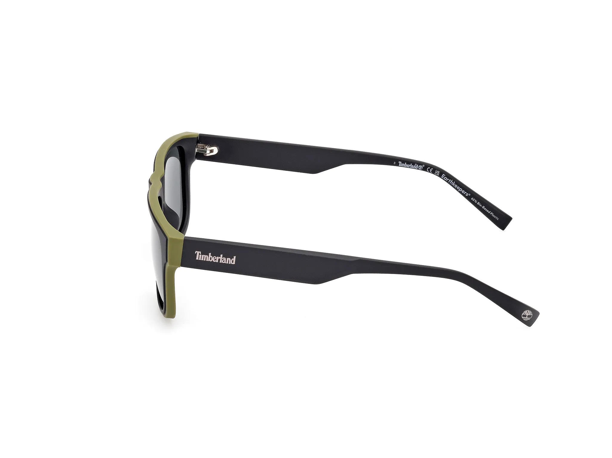 Timberland TB00025 02R Occhiali da sole Iniettato Nero Verde Squadrata Polarizzata - immagine 3