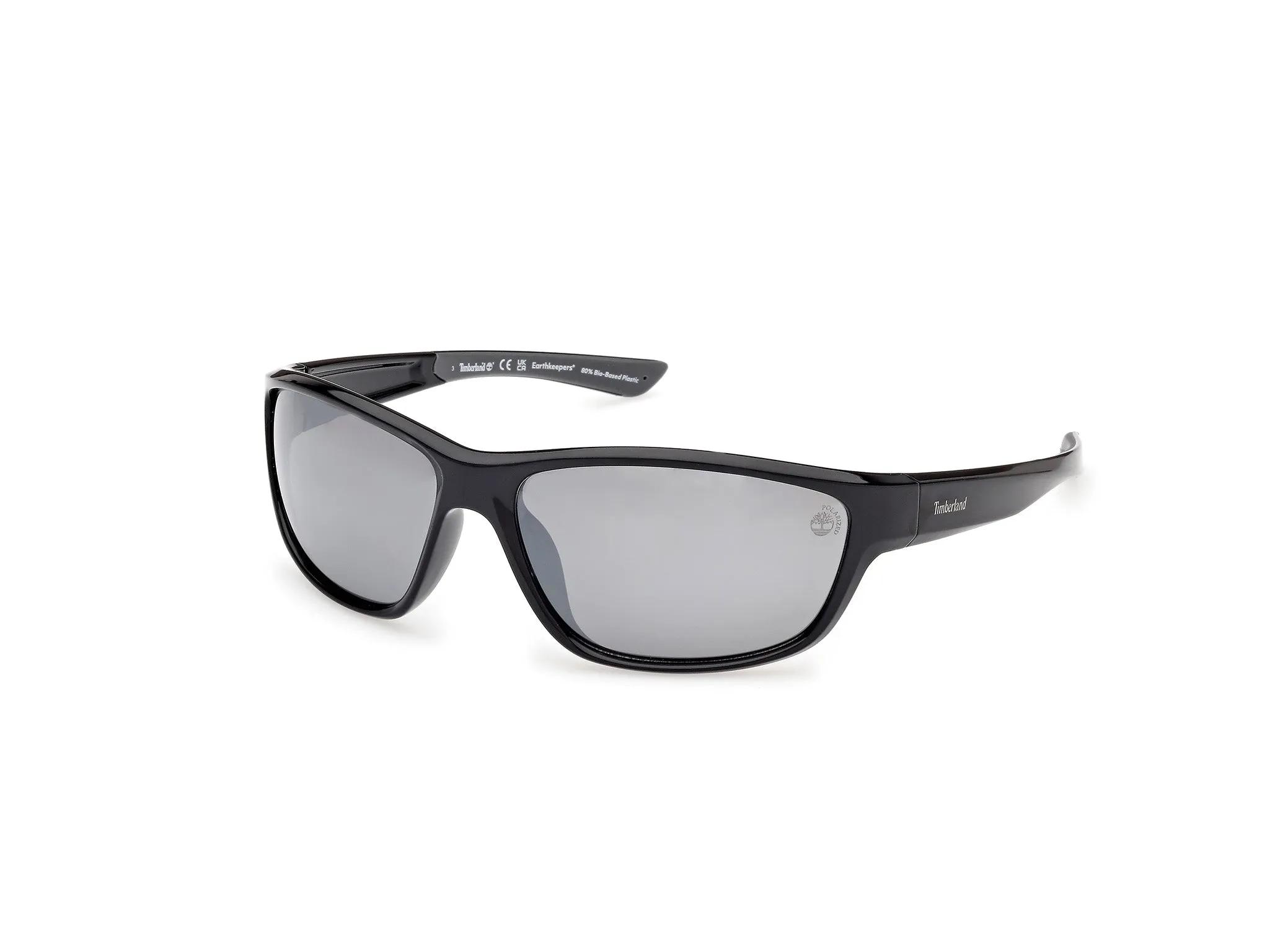 Timberland TB00024 01D Occhiali da sole Iniettato Nero Fumo Squadrata Polarizzata - immagine 1