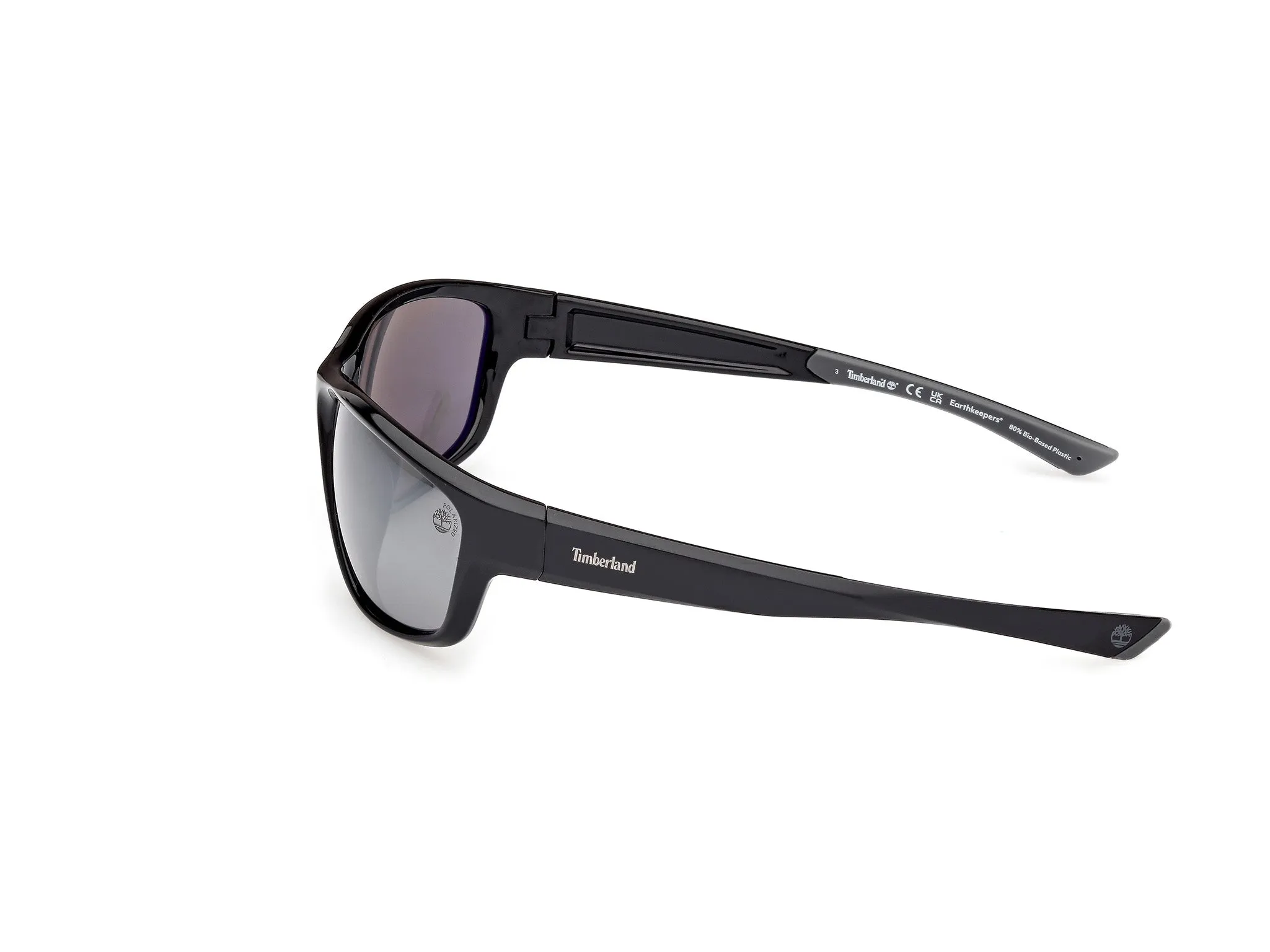 Timberland TB00024 01D Occhiali da sole Iniettato Nero Fumo Squadrata Polarizzata - immagine 3