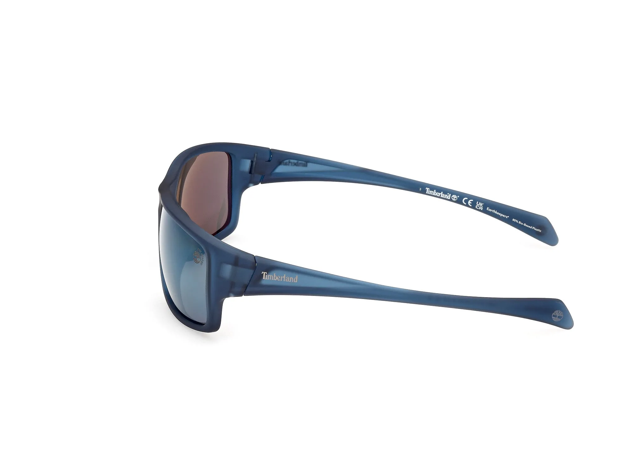 Timberland TB00017 91D Occhiali da sole Iniettato Blu Fumo Squadrata Polarizzata - immagine 3
