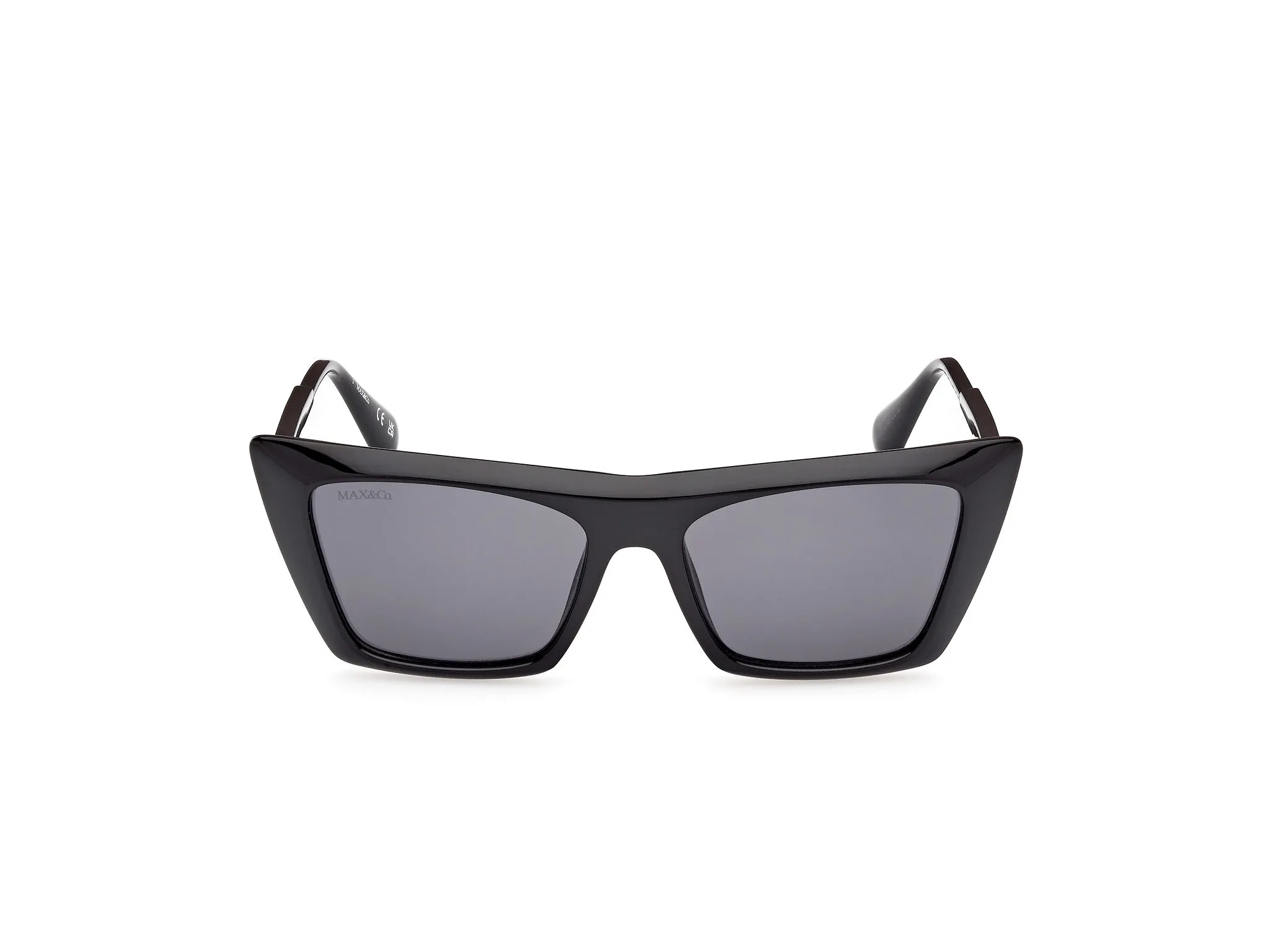 MAX&Co MO0122 01A Occhiali da sole Iniettato Nero Fumo Cat Eye Normale - immagine 2