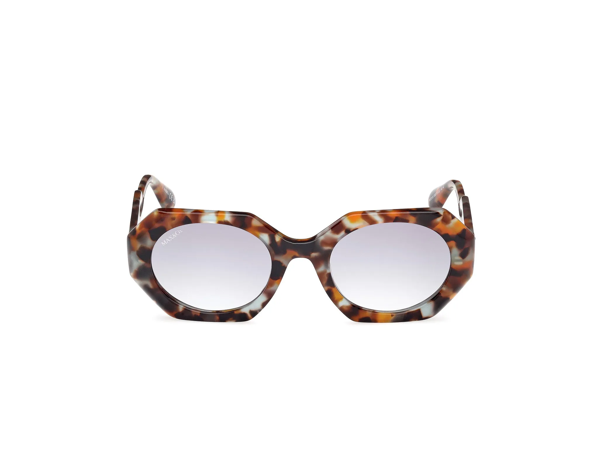 MAX&Co MO0115 55B Occhiali da sole Acetato Havana Fumo Geometrica Normale - immagine 2