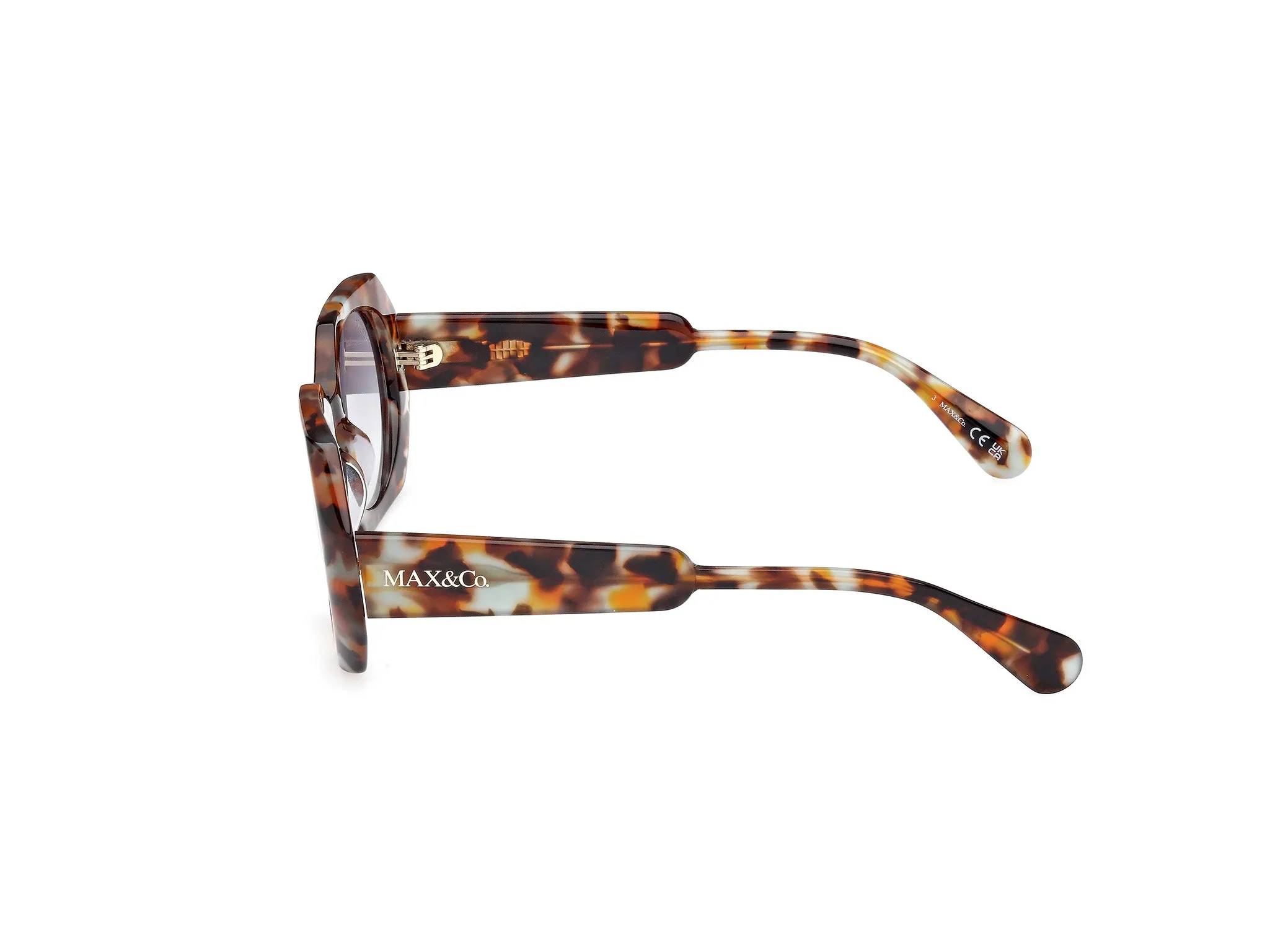 MAX&Co MO0115 55B Occhiali da sole Acetato Havana Fumo Geometrica Normale - immagine 3