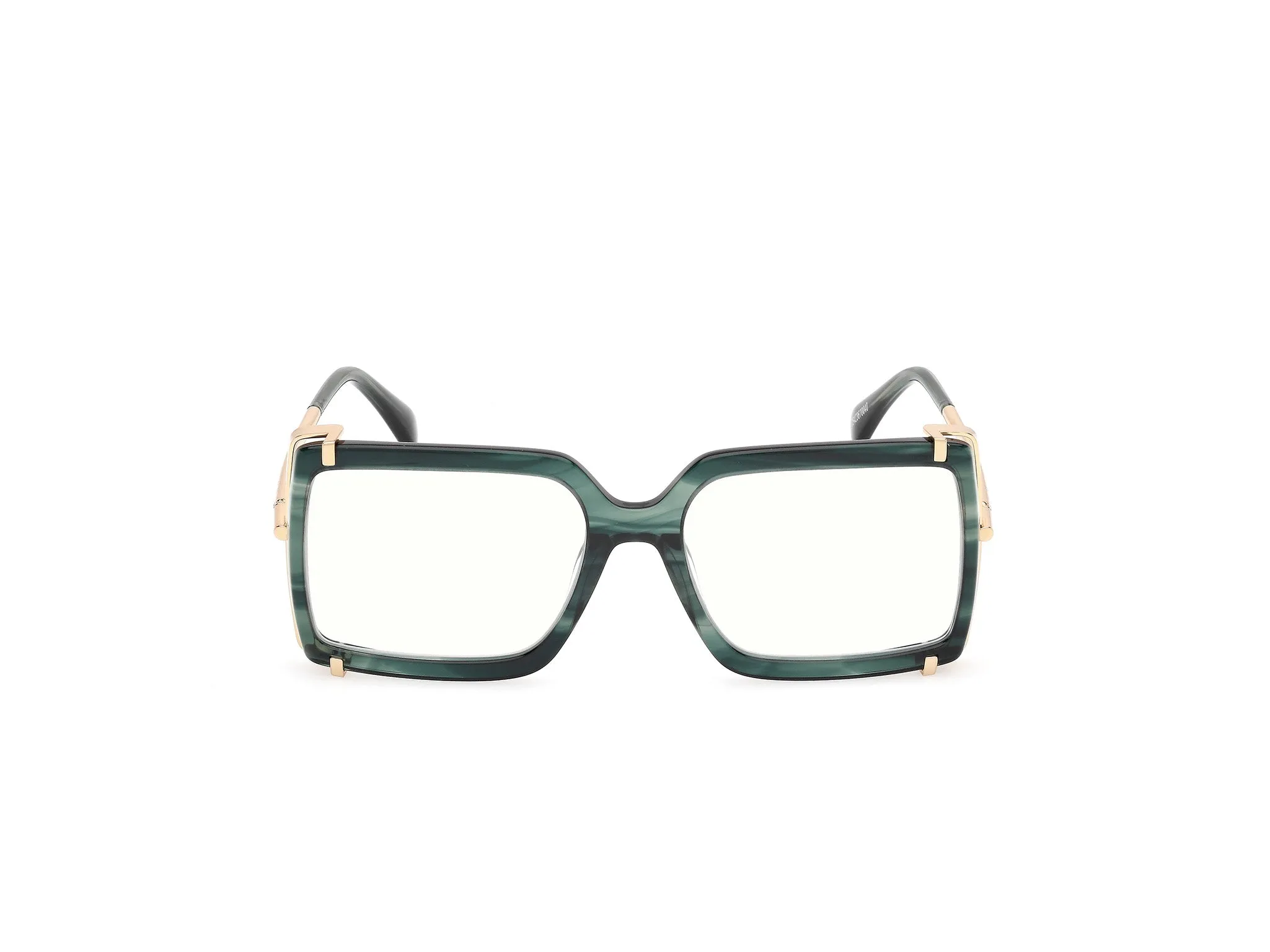 Max Mara MM5155-B 98 Montature da vista Acetato Verde Squadrata Normale - immagine 2