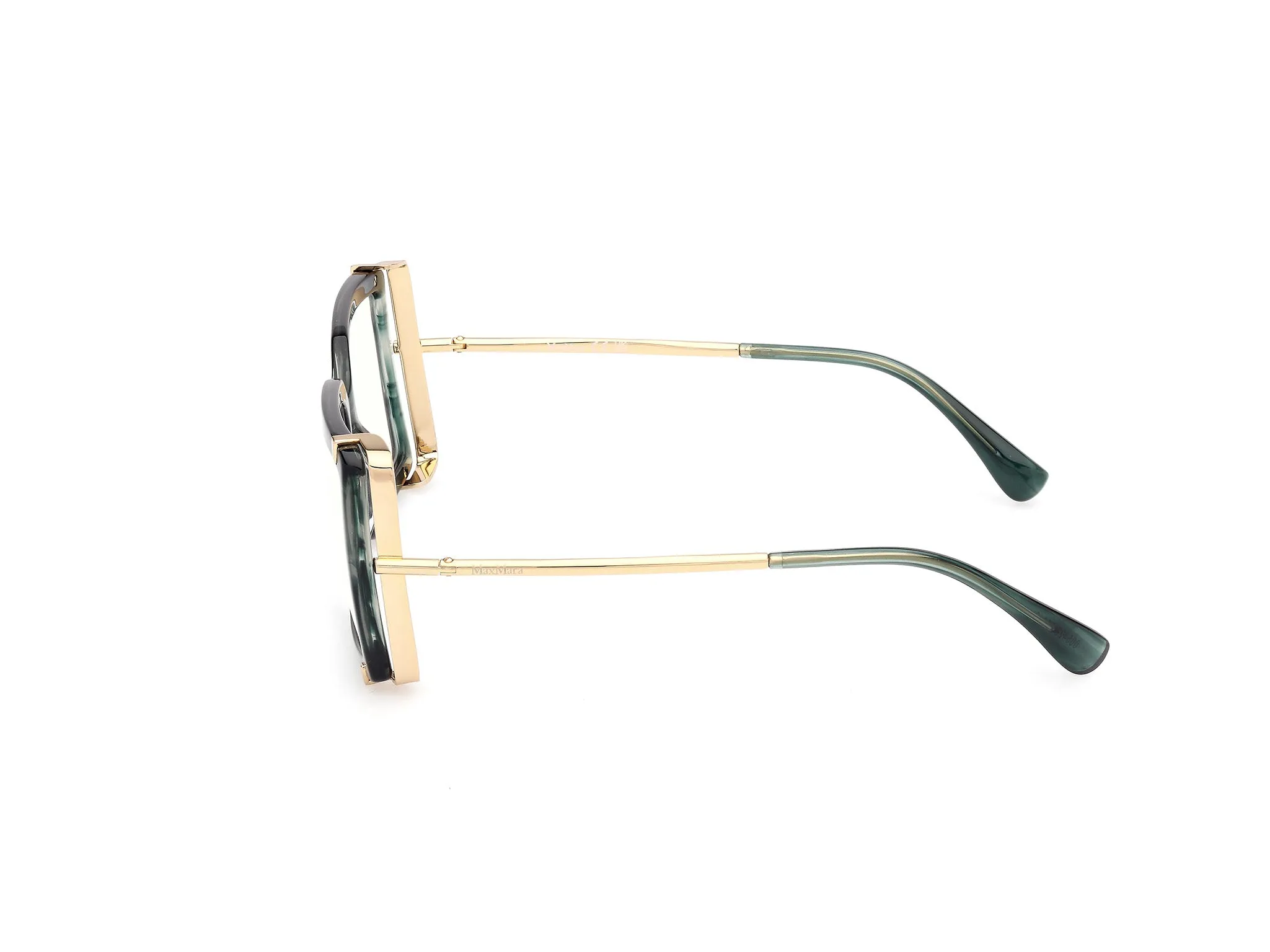 Max Mara MM5155-B 98 Montature da vista Acetato Verde Squadrata Normale - immagine 3