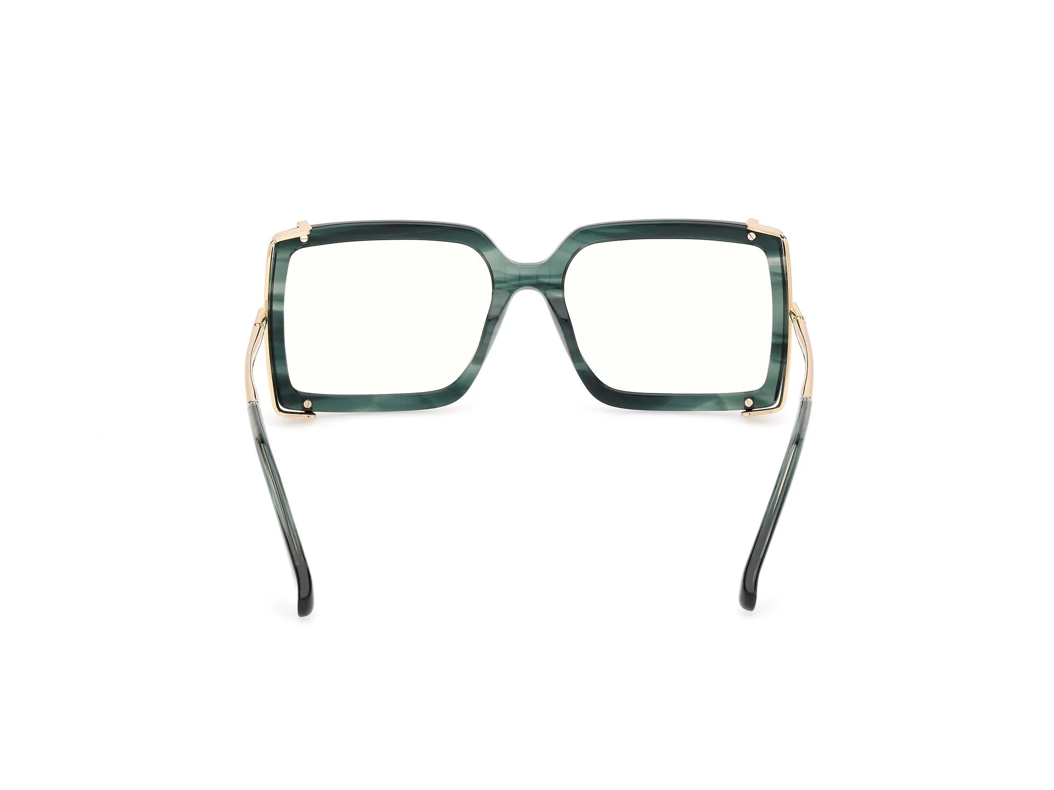 Max Mara MM5155-B 98 Montature da vista Acetato Verde Squadrata Normale - immagine 4