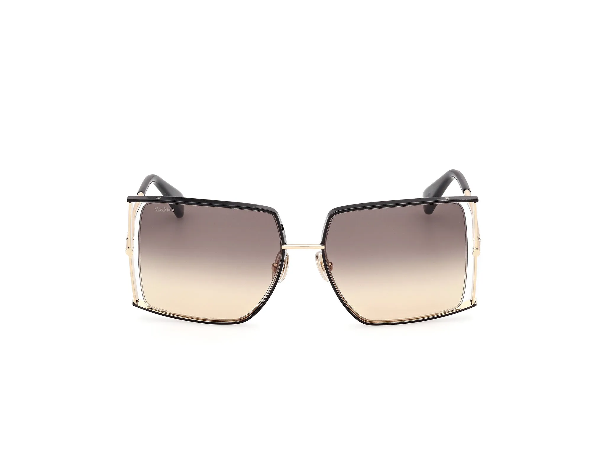 Max Mara MM0120 JEAN1 05A Occhiali da sole Metallo Nero Fumo Squadrata Normale - immagine 2