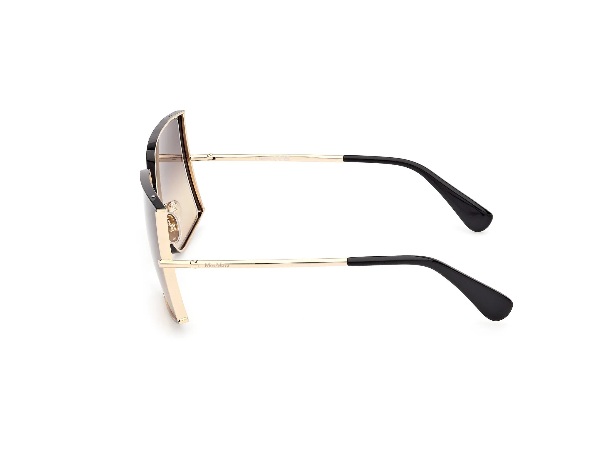 Max Mara MM0120 JEAN1 05A Occhiali da sole Metallo Nero Fumo Squadrata Normale - immagine 3