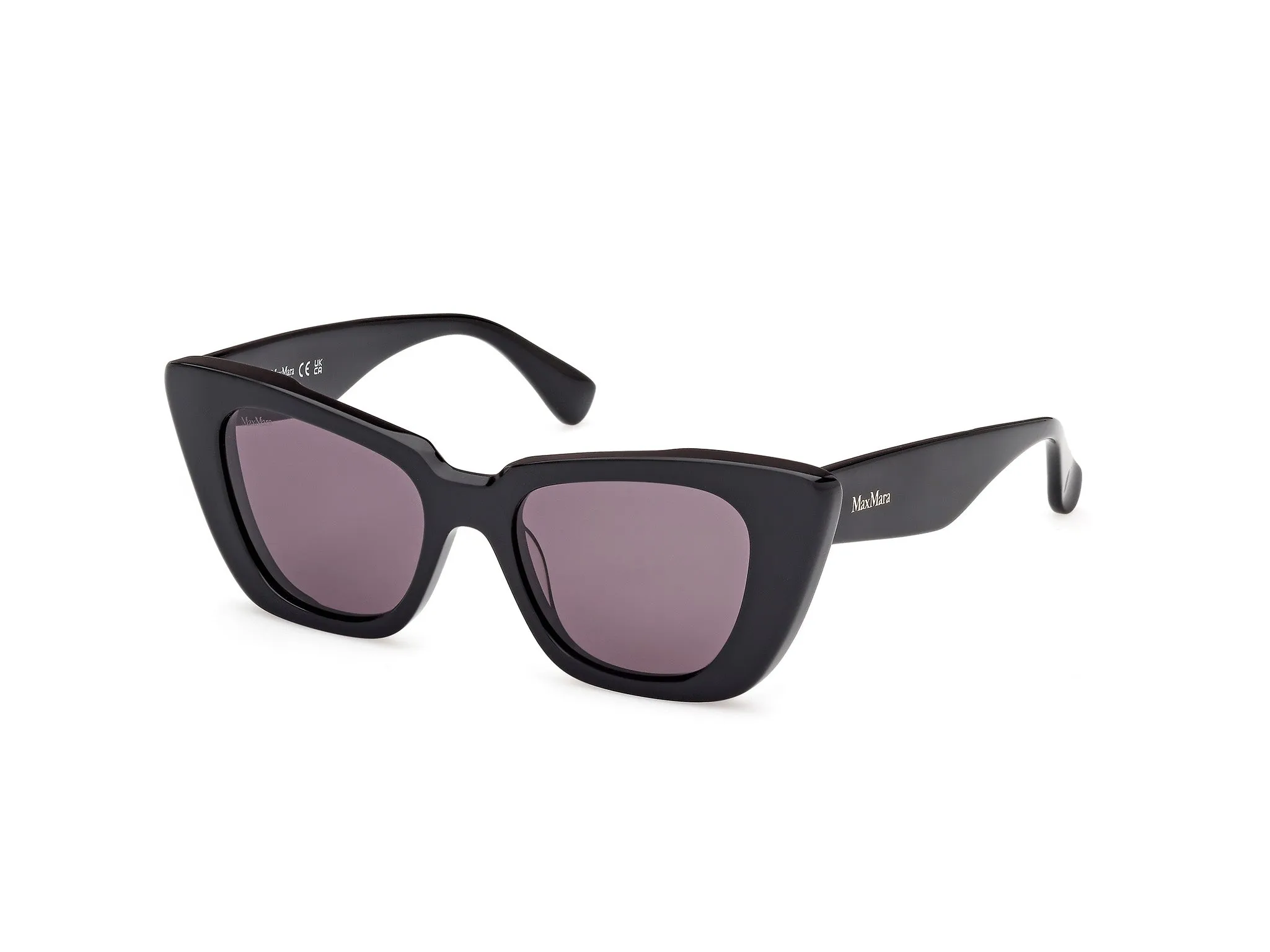 Max Mara MM0099 GLIMPSE5 01A Occhiali da sole Acetato Nero Fumo Farfalla Normale - immagine 1