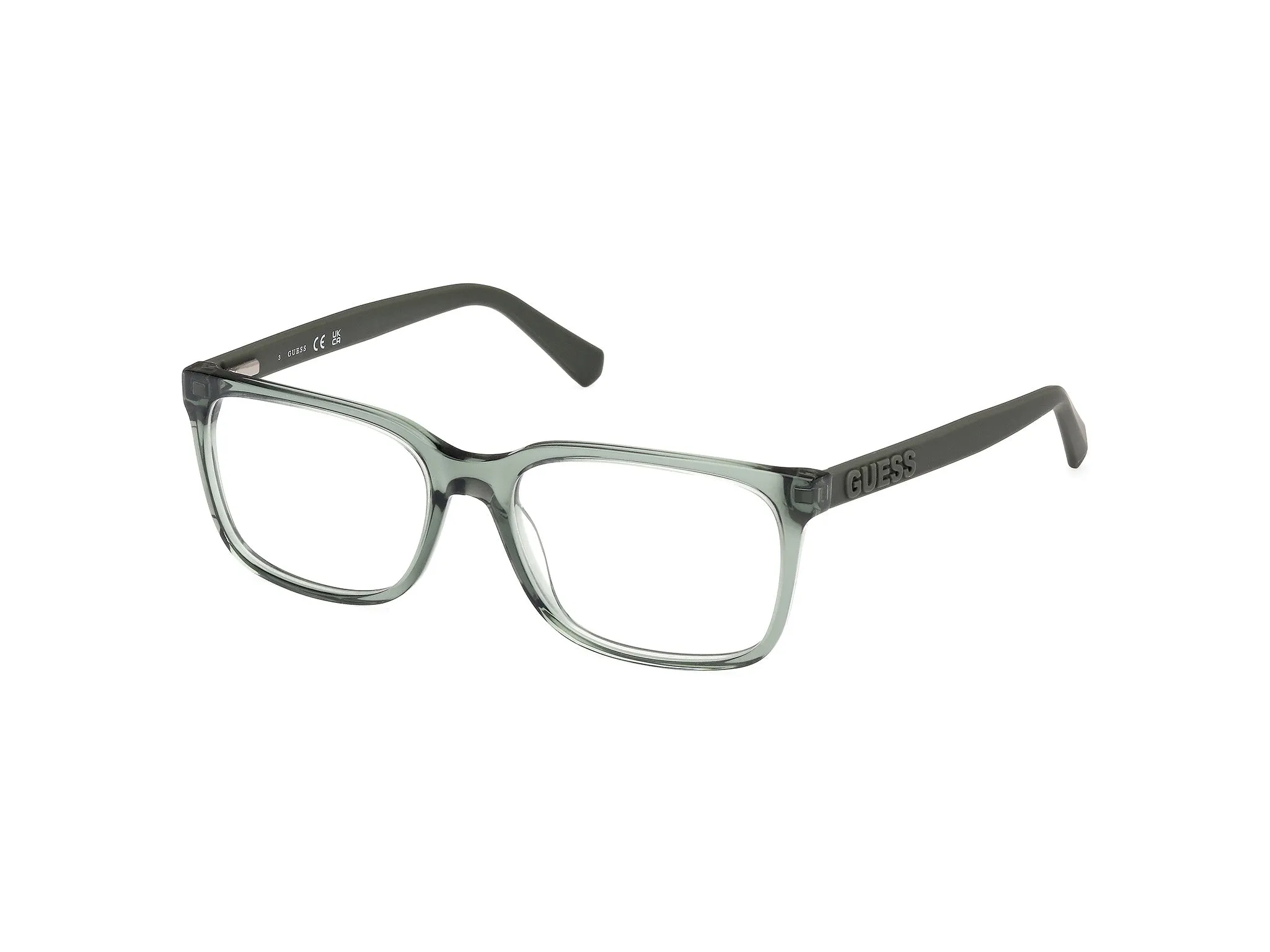 Guess GU50187 93 Montature da vista Acetato Verde Squadrata Normale - immagine 1