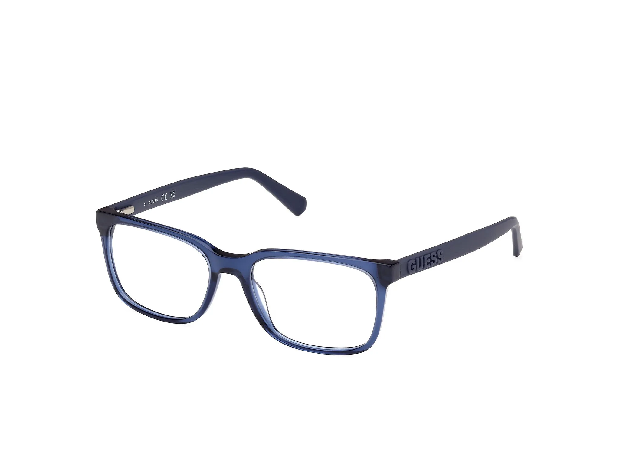 Guess GU50187 90 Montature da vista Acetato Blu Squadrata Normale - immagine 1