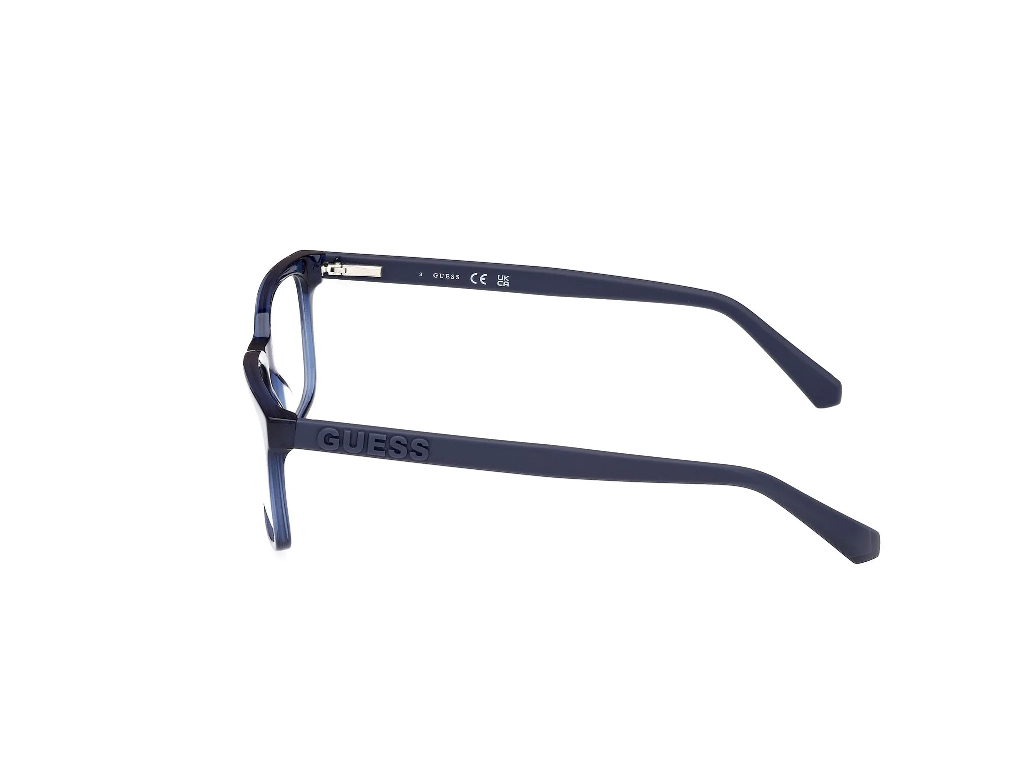 Guess GU50187 90 Montature da vista Acetato Blu Squadrata Normale - immagine 3