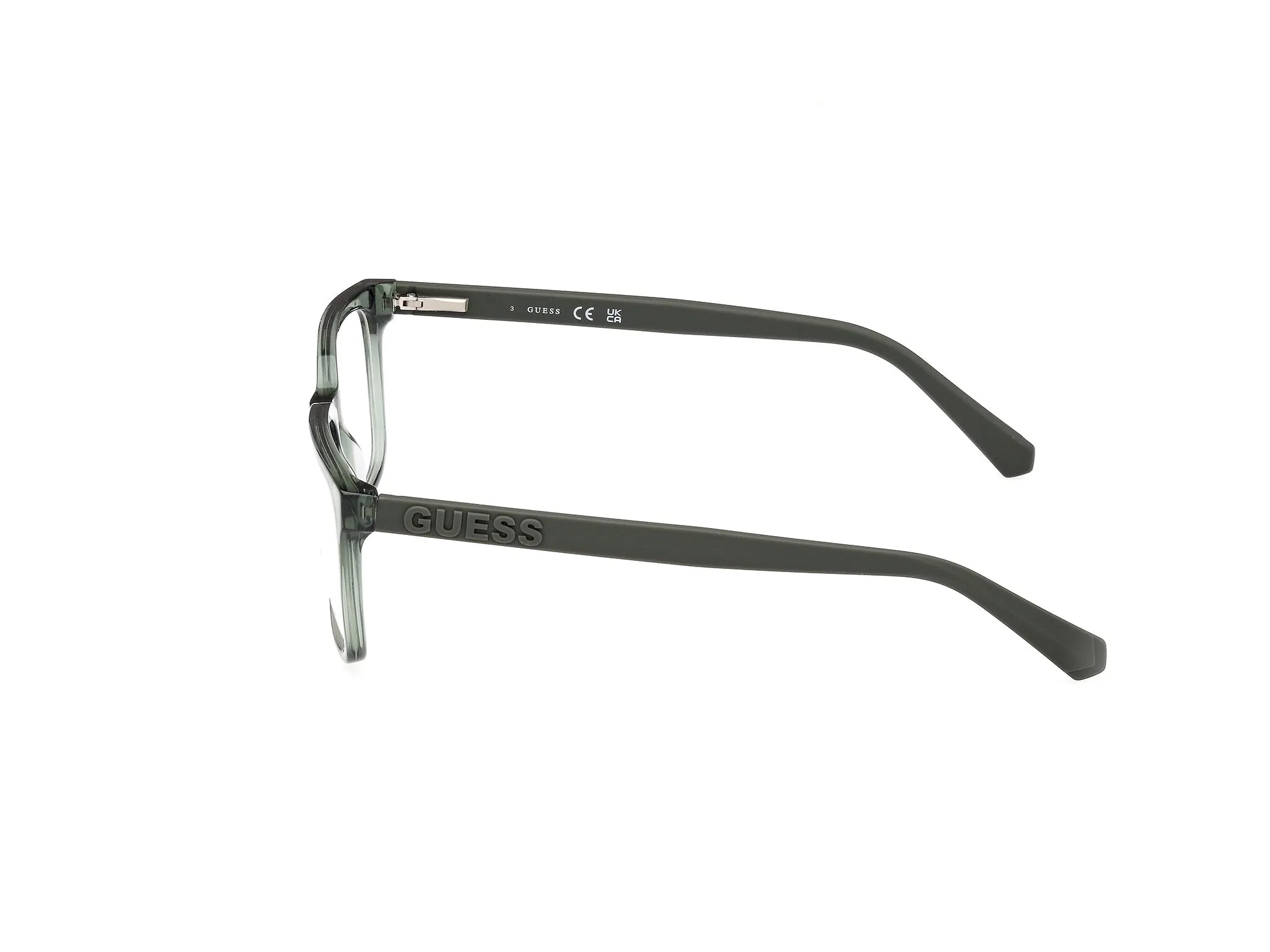 Guess GU50187 93 Montature da vista Acetato Verde Squadrata Normale - immagine 3
