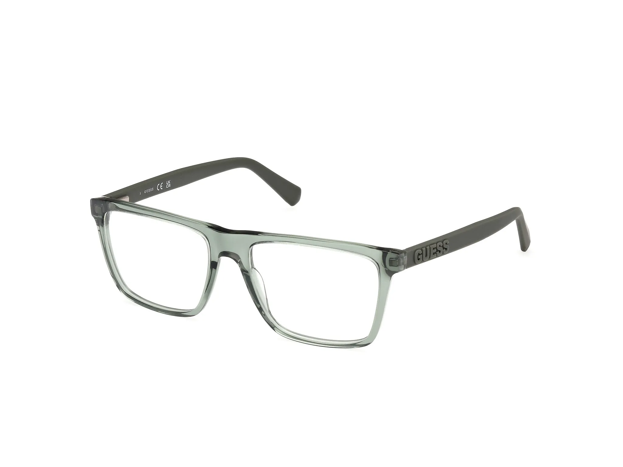 Guess GU50186 93 Montature da vista Acetato Verde Squadrata Normale - immagine 1