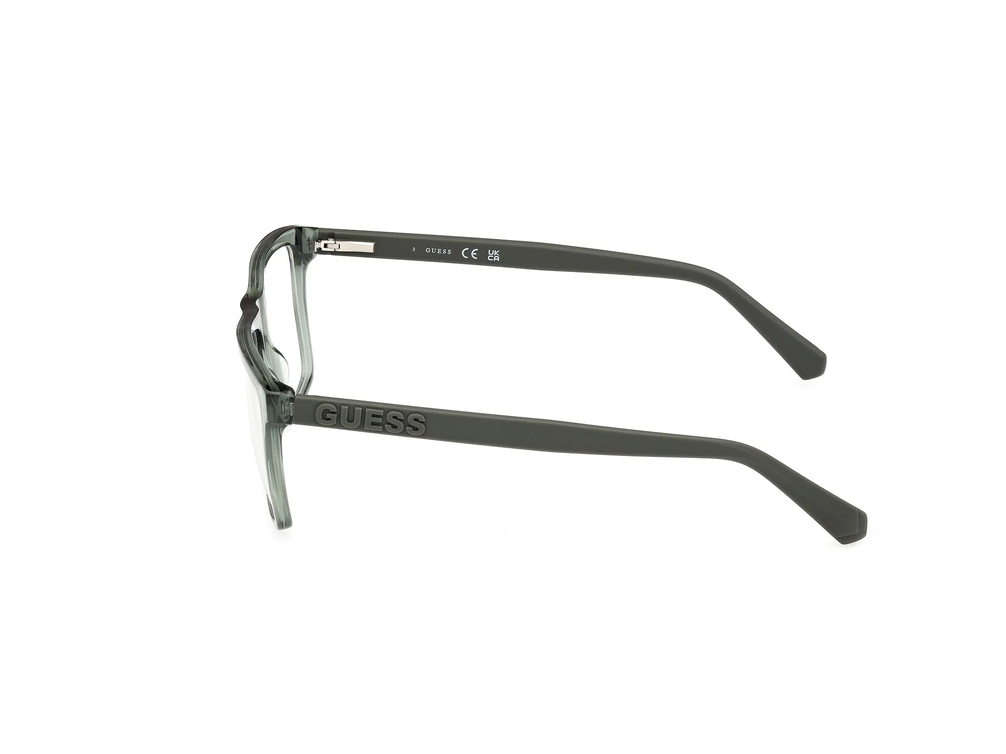 Guess GU50186 93 Montature da vista Acetato Verde Squadrata Normale - immagine 3