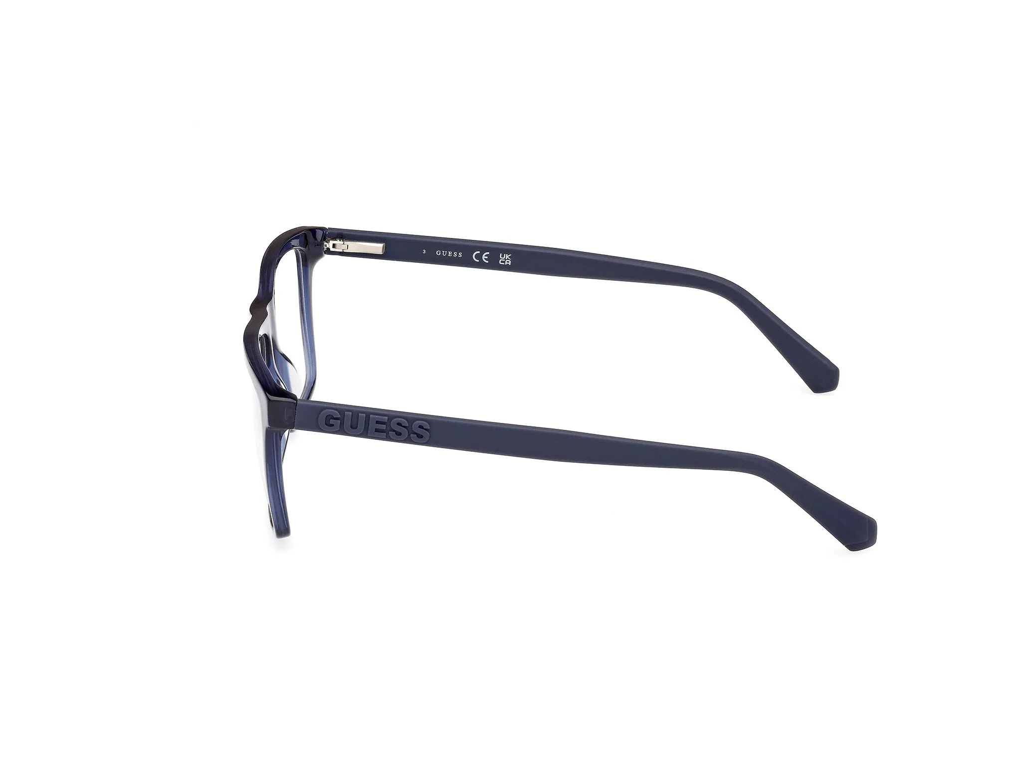 Guess GU50186 90 Montature da vista Acetato Blu Squadrata Normale - immagine 3