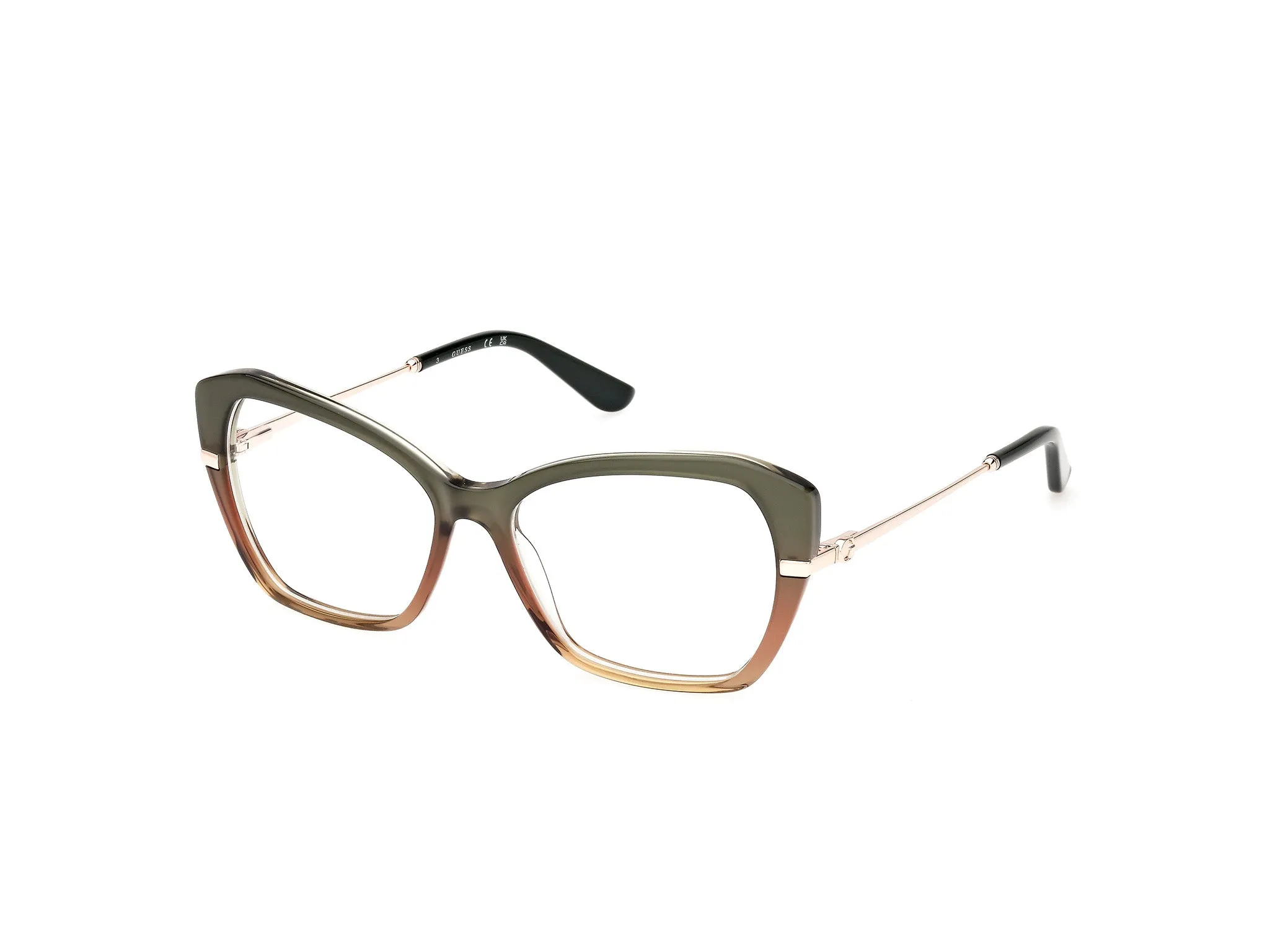 Guess GU50183 95 Montature da vista Acetato Verde Geometrica Normale - immagine 1