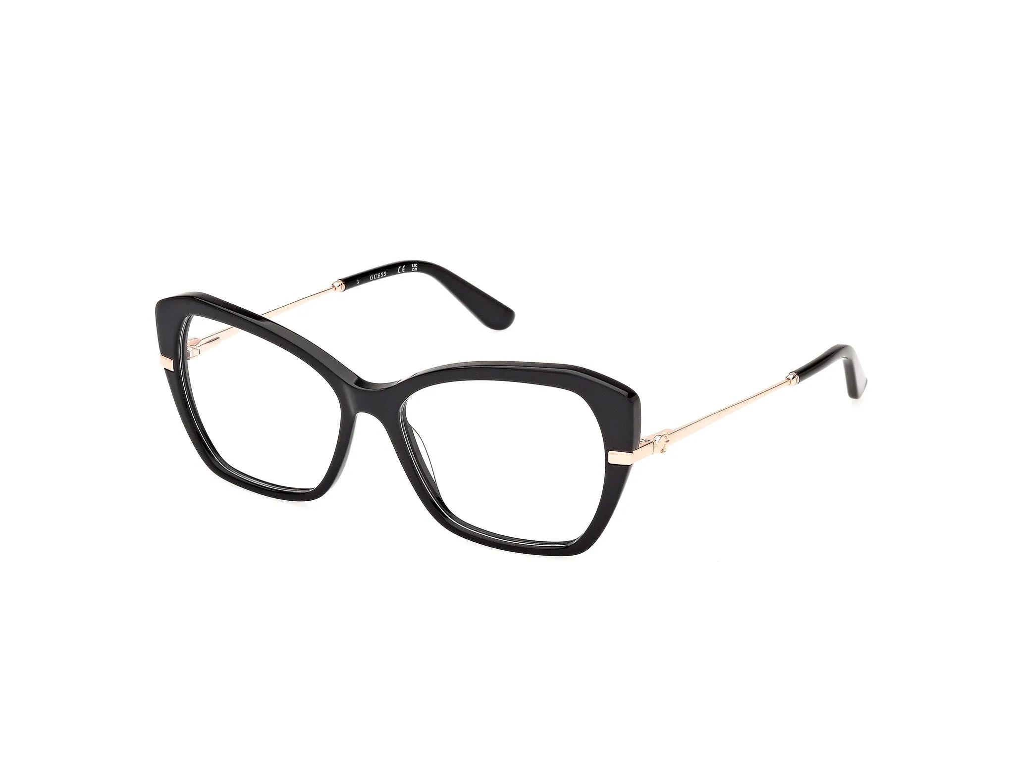 Guess GU50183 1 Montature da vista Acetato Nero Geometrica Normale - immagine 1