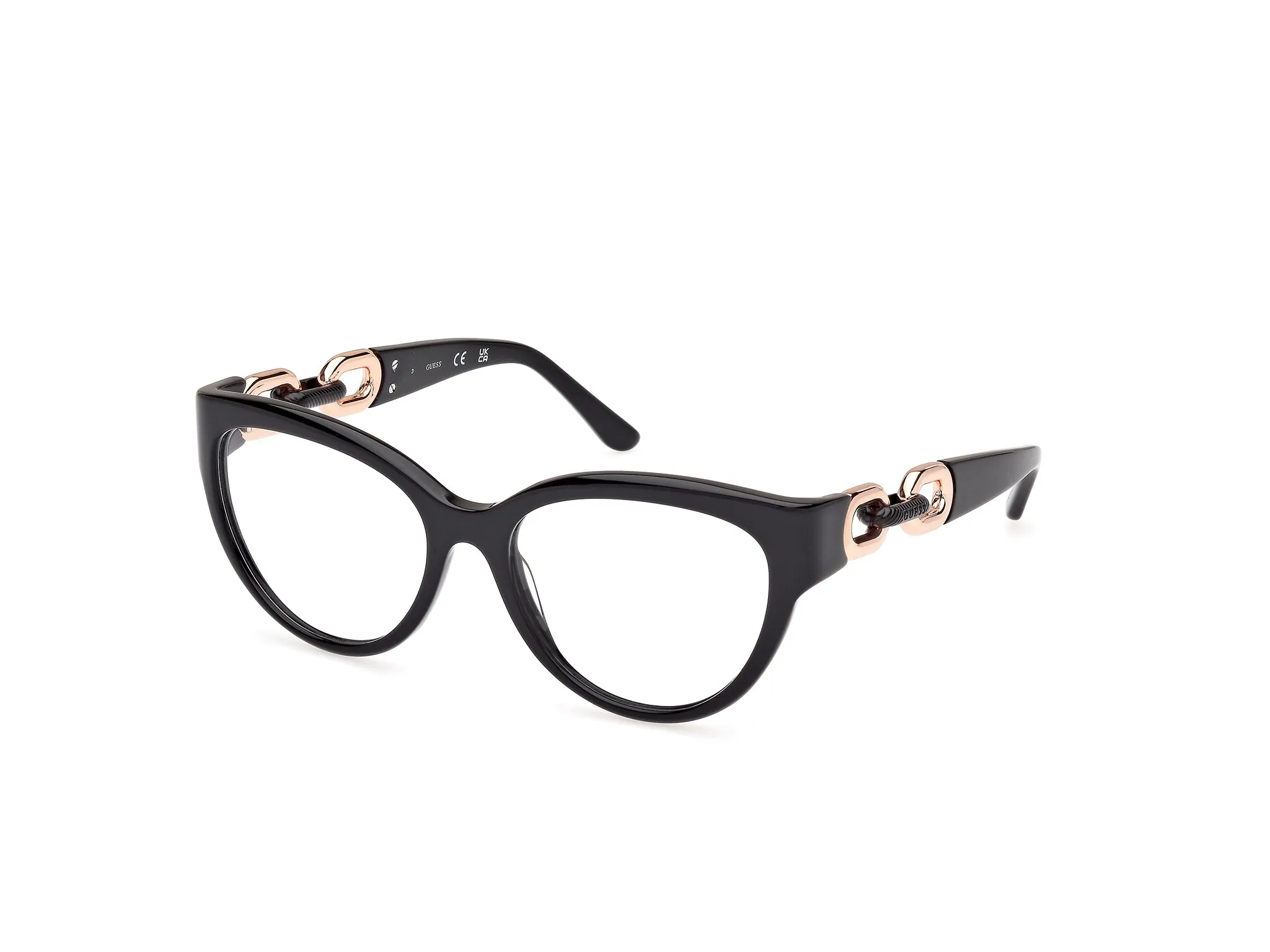 Guess GU50182 1 Montature da vista Acetato Nero Cat Eye Normale - immagine 1