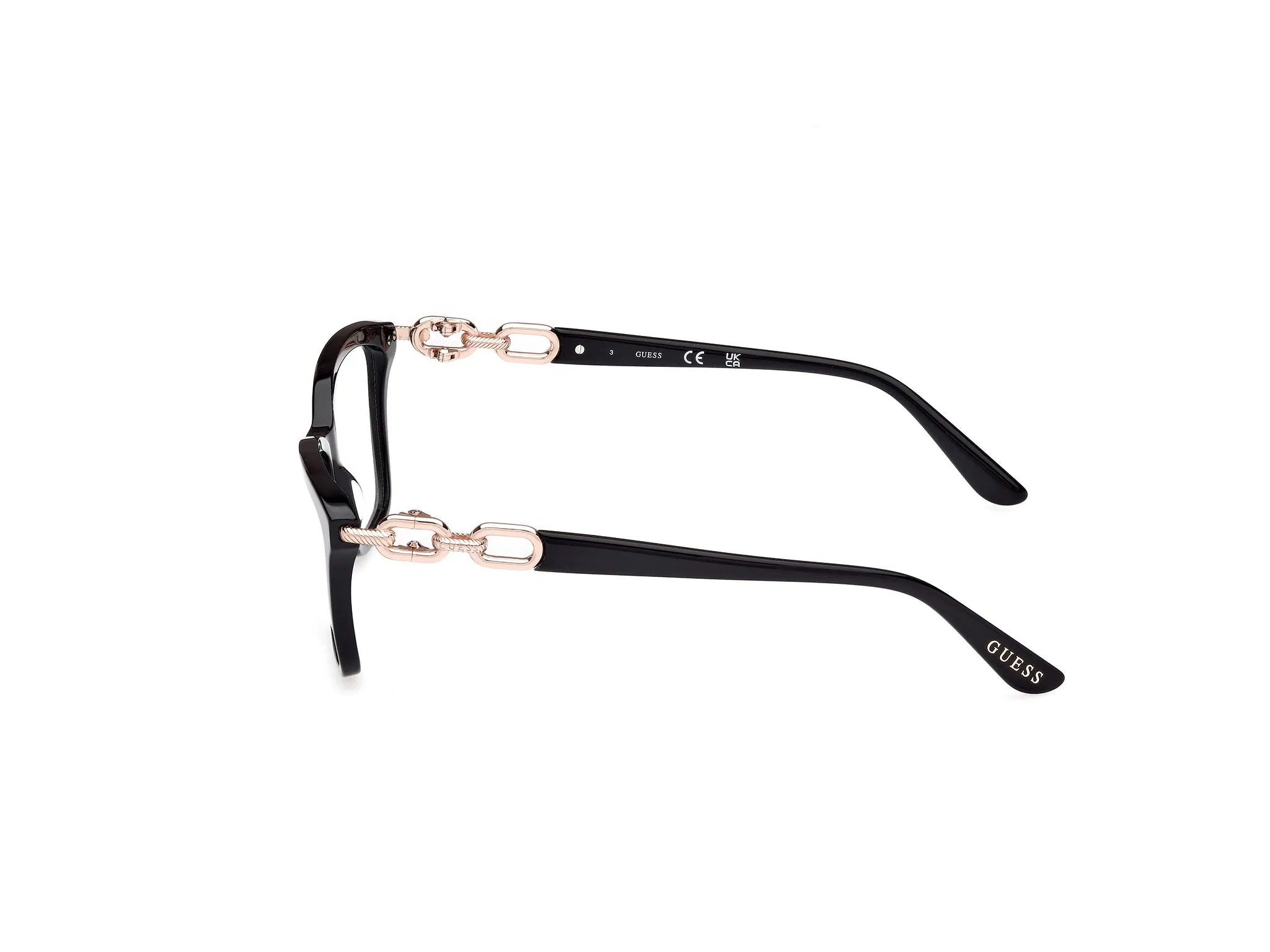 Guess GU50181 1 Montature da vista Acetato Nero Squadrata Normale - immagine 3