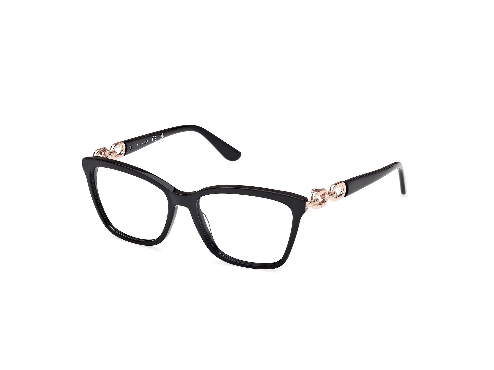 Guess GU50181 1 Montature da vista Acetato Nero Squadrata Normale - immagine 1