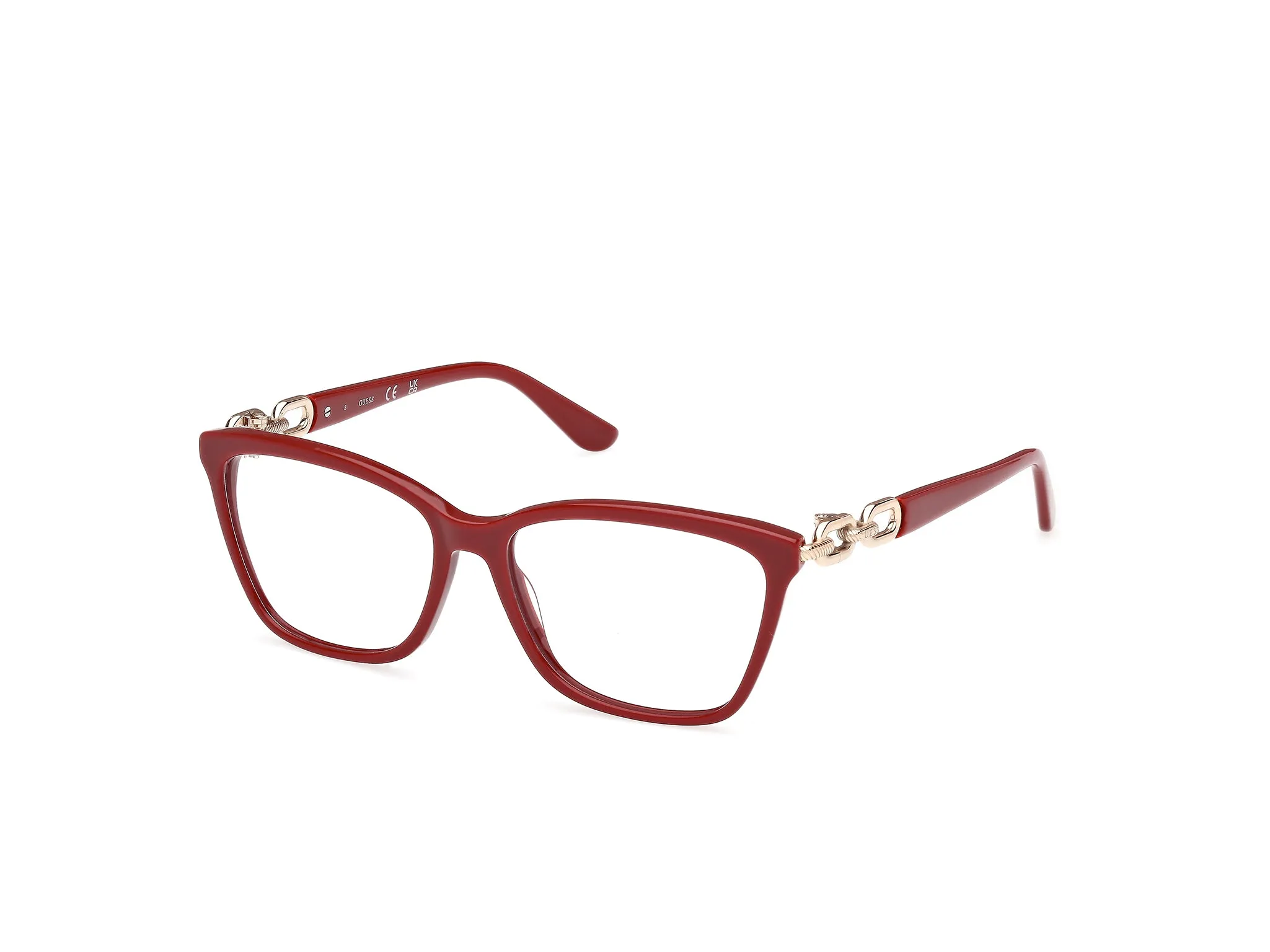 Guess GU50181 066 Montature da vista Acetato Rosso Squadrata Normale - immagine 1
