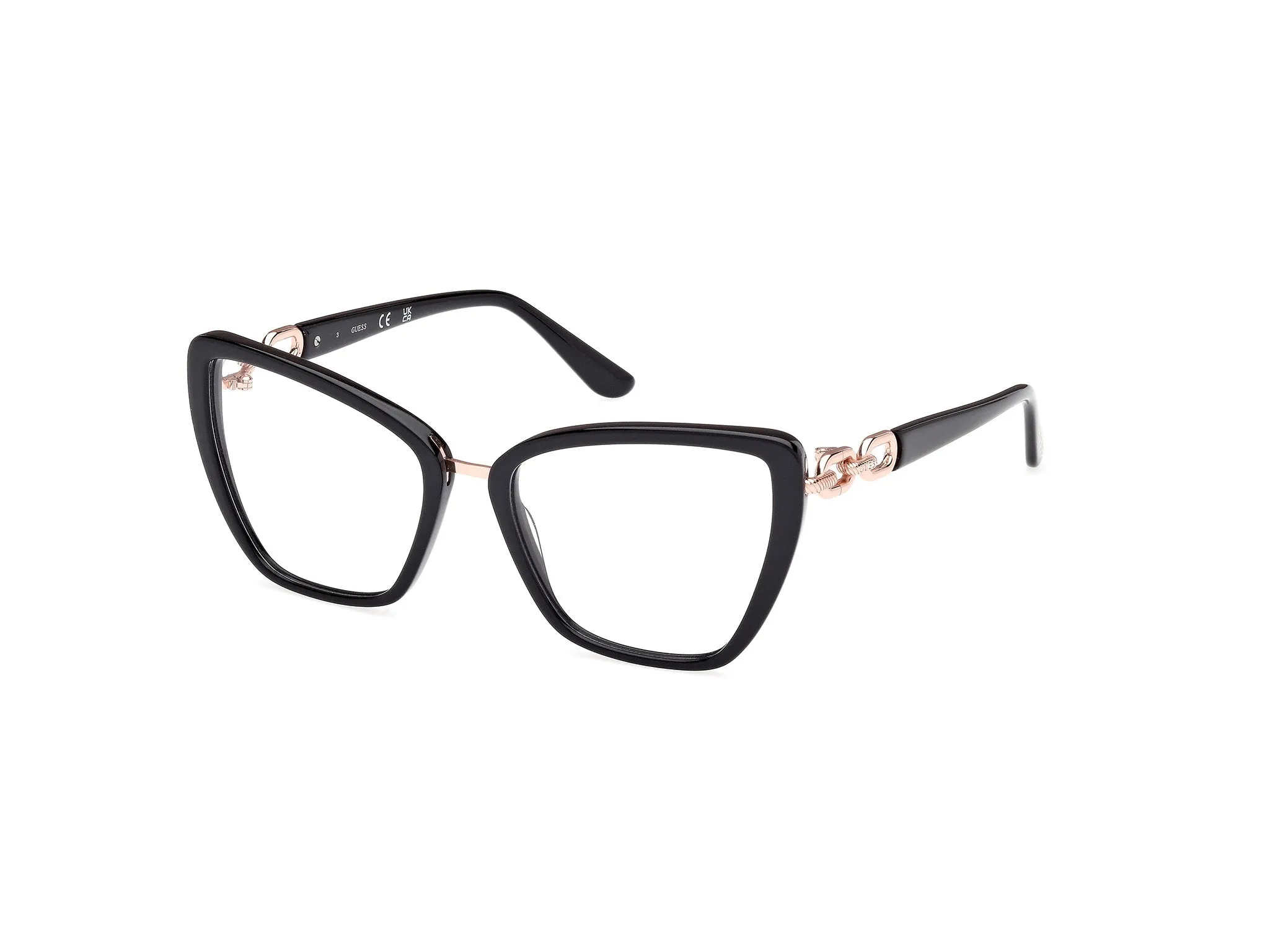 Guess GU50180 1 Montature da vista Acetato Nero Cat Eye Normale - immagine 1