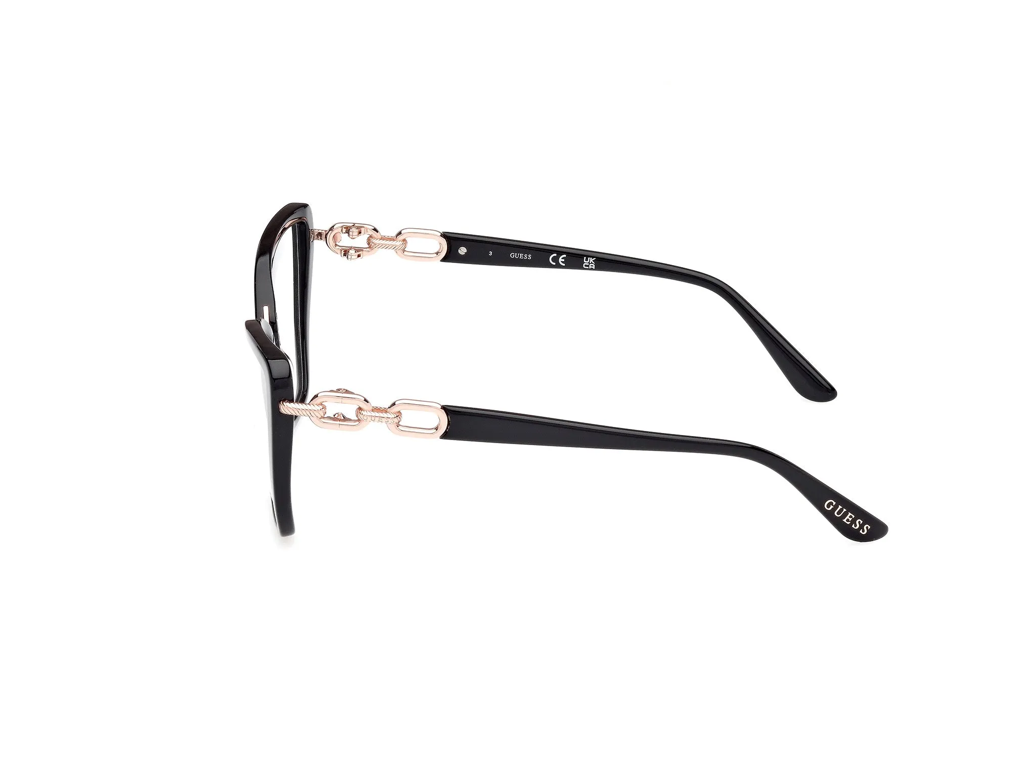Guess GU50180 1 Montature da vista Acetato Nero Cat Eye Normale - immagine 3