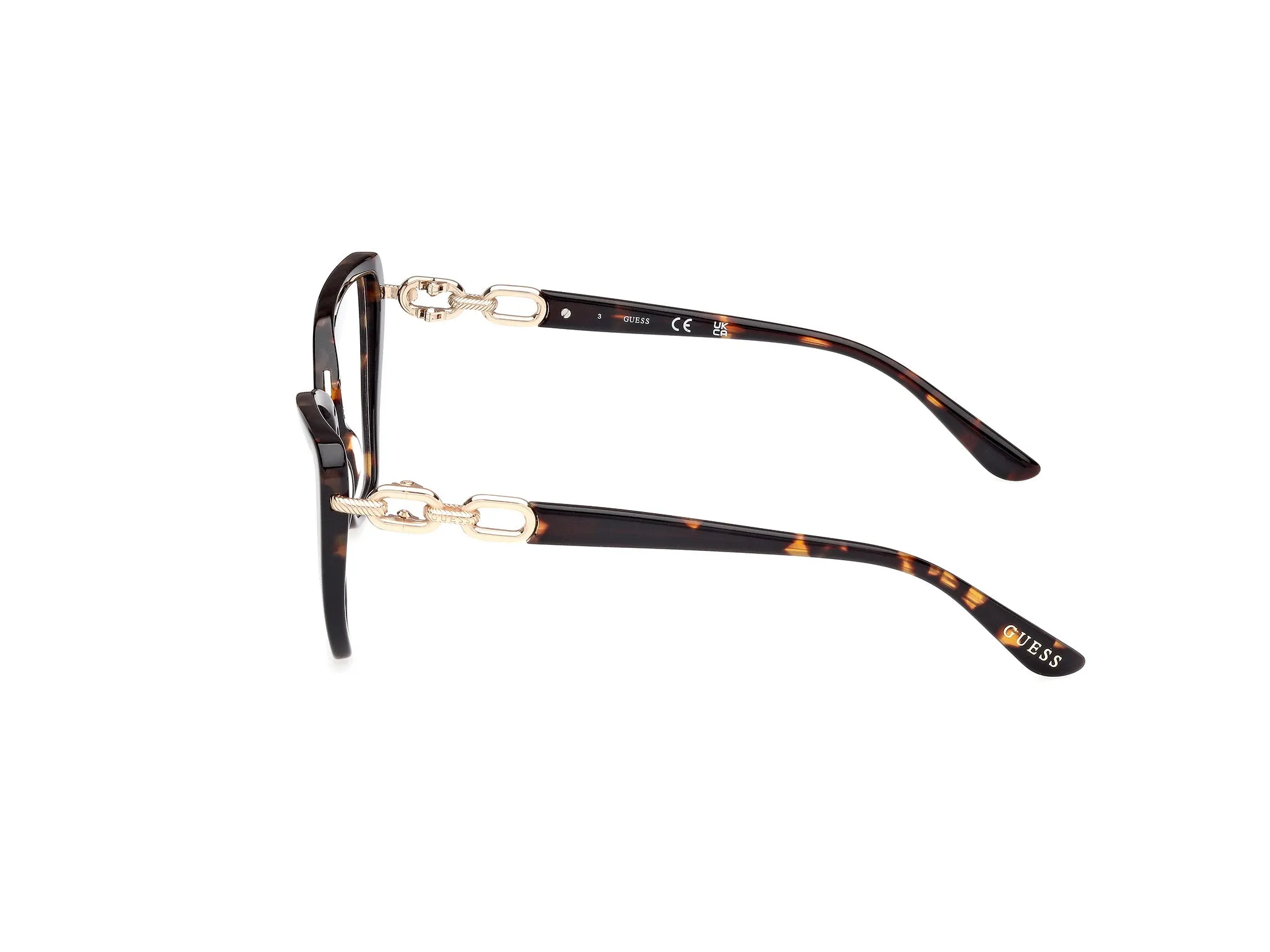 Guess GU50180 52 Montature da vista Acetato Havana Cat Eye Normale - immagine 3