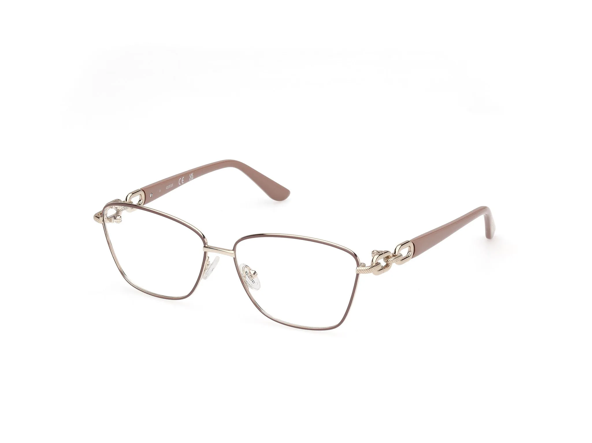 Guess GU50179 58 Montature da vista Metallo Beige Squadrata Normale - immagine 1