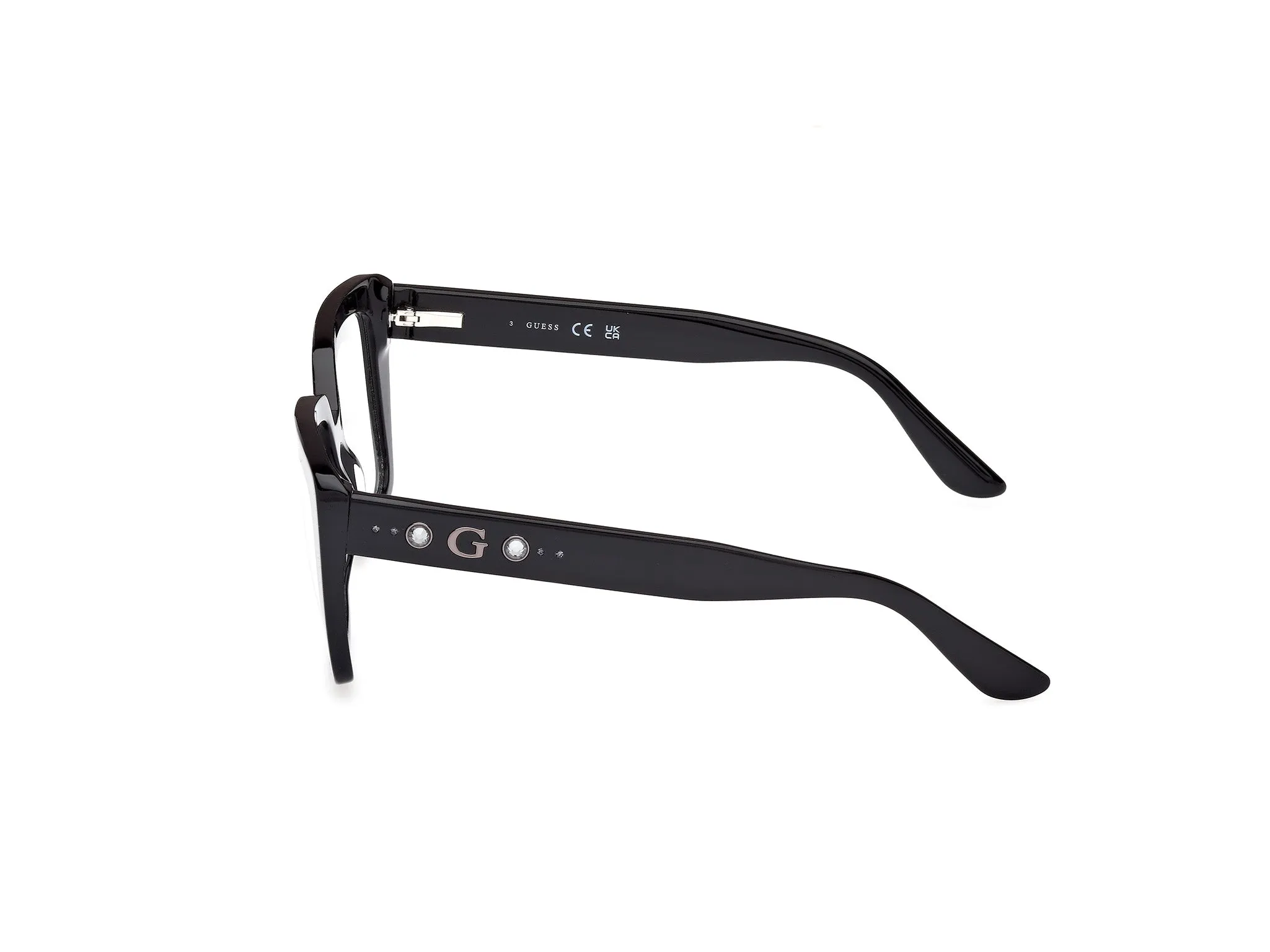 Guess GU50174 1 Montature da vista Acetato Nero Squadrata Normale - immagine 3