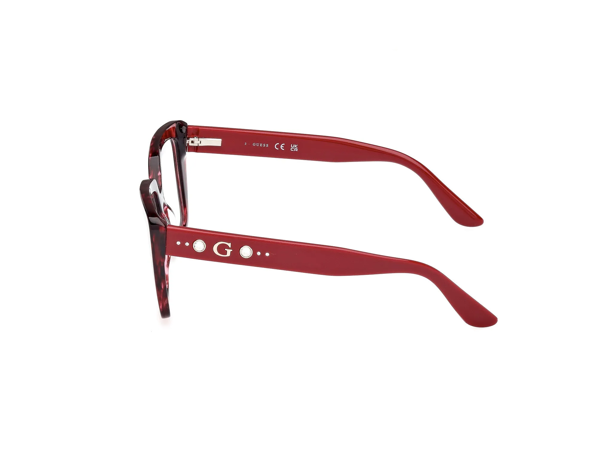 Guess GU50174 68 Montature da vista Acetato Rosso Squadrata Normale - immagine 3